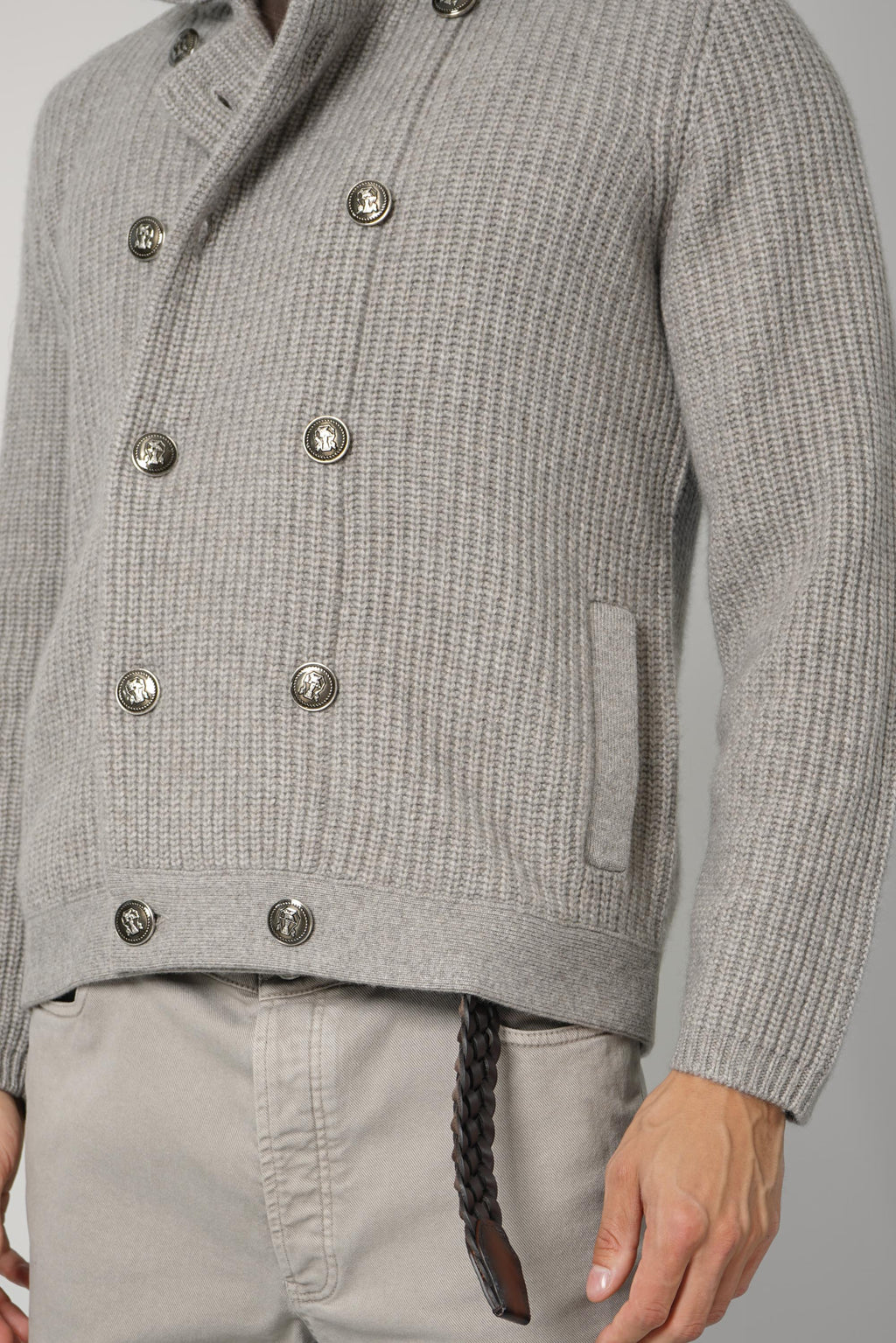 Brunelle Cucinelli Cashmere Cardigan Greige