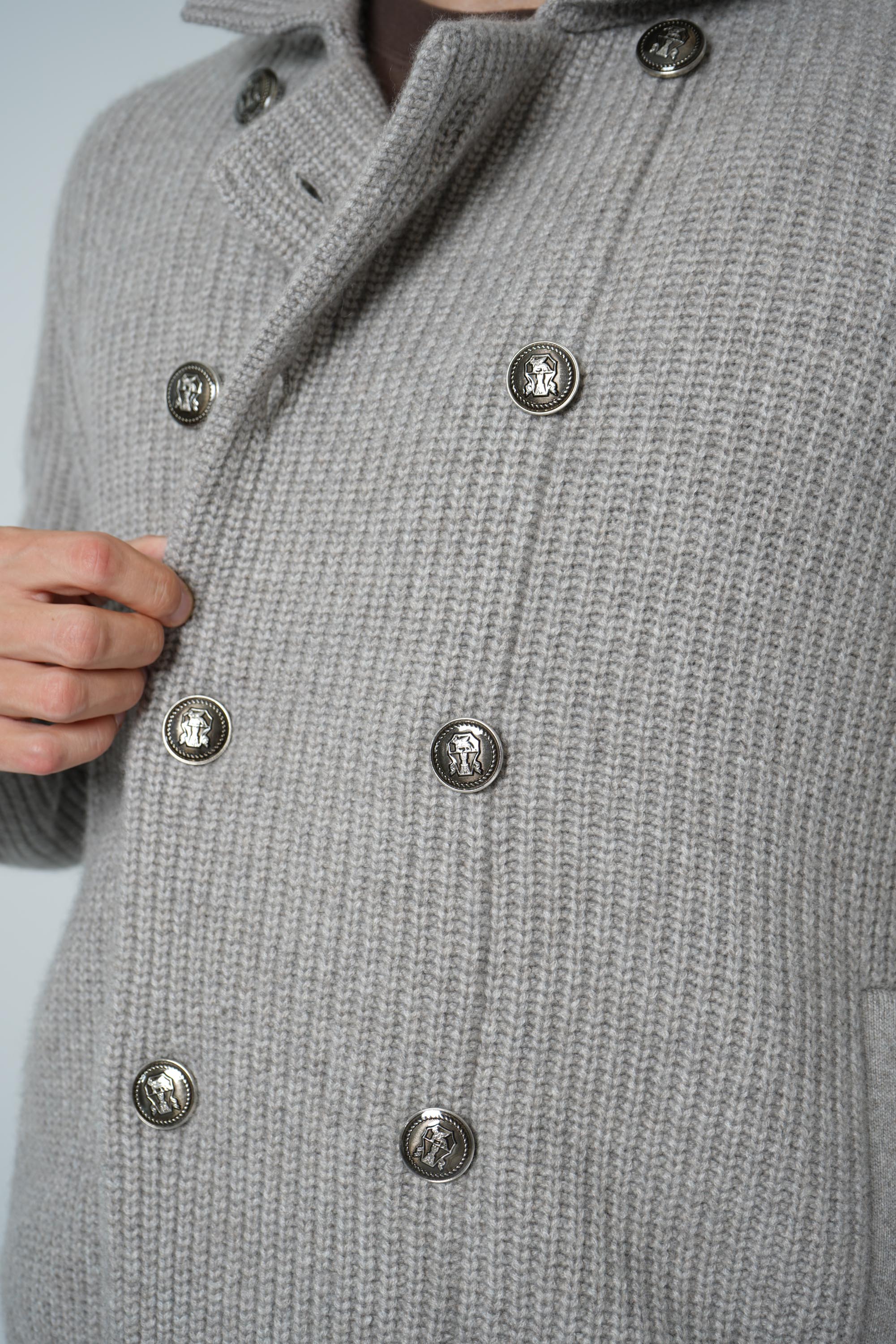 Brunelle Cucinelli Cashmere Cardigan Greige
