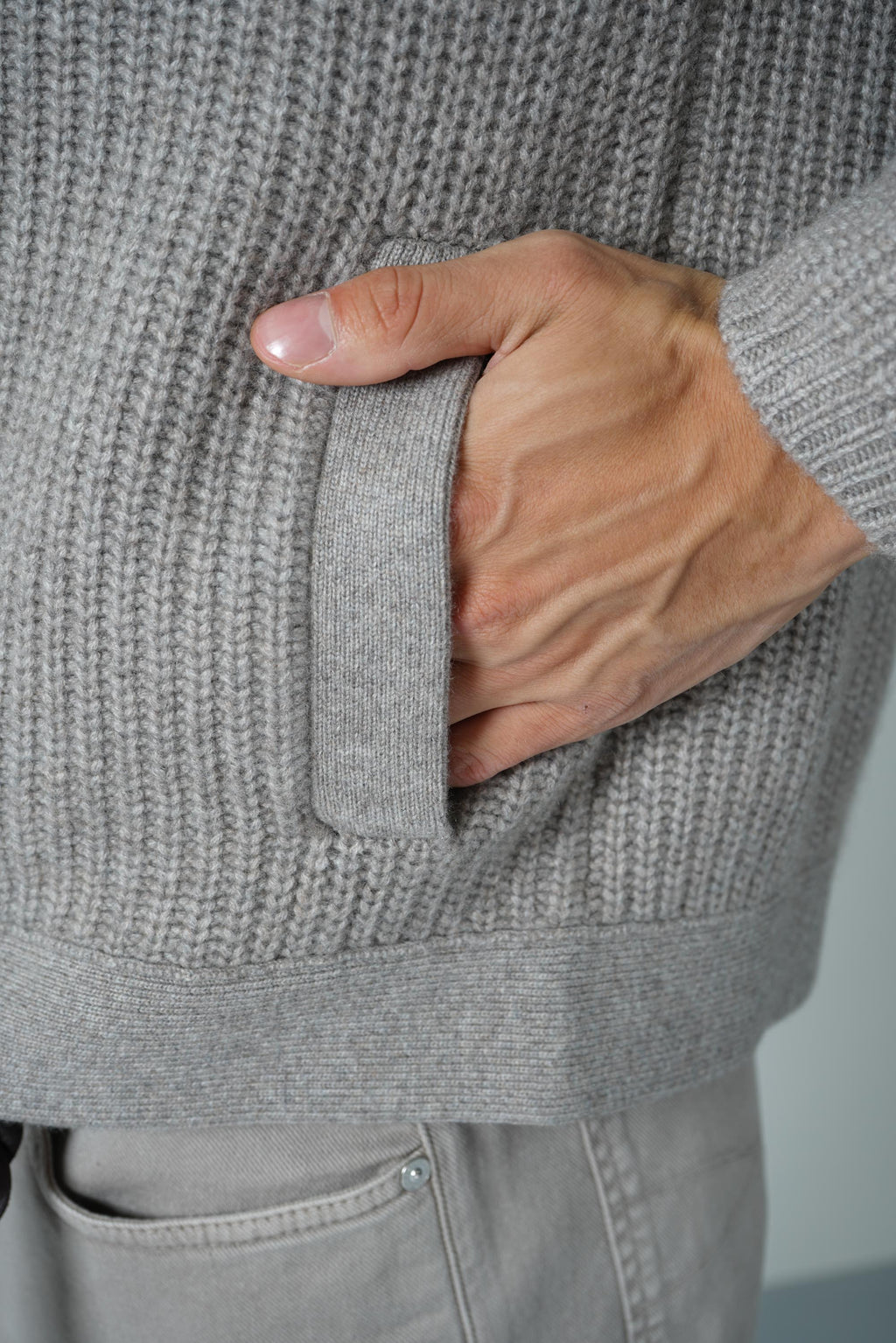 Brunelle Cucinelli Cashmere Cardigan Greige