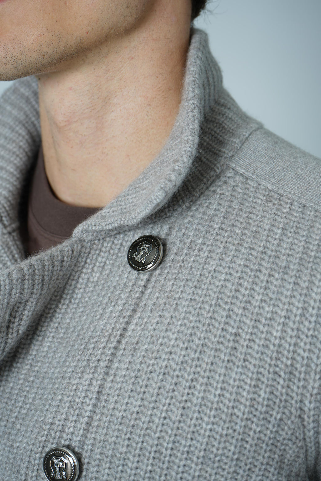 Brunelle Cucinelli Cashmere Cardigan Greige