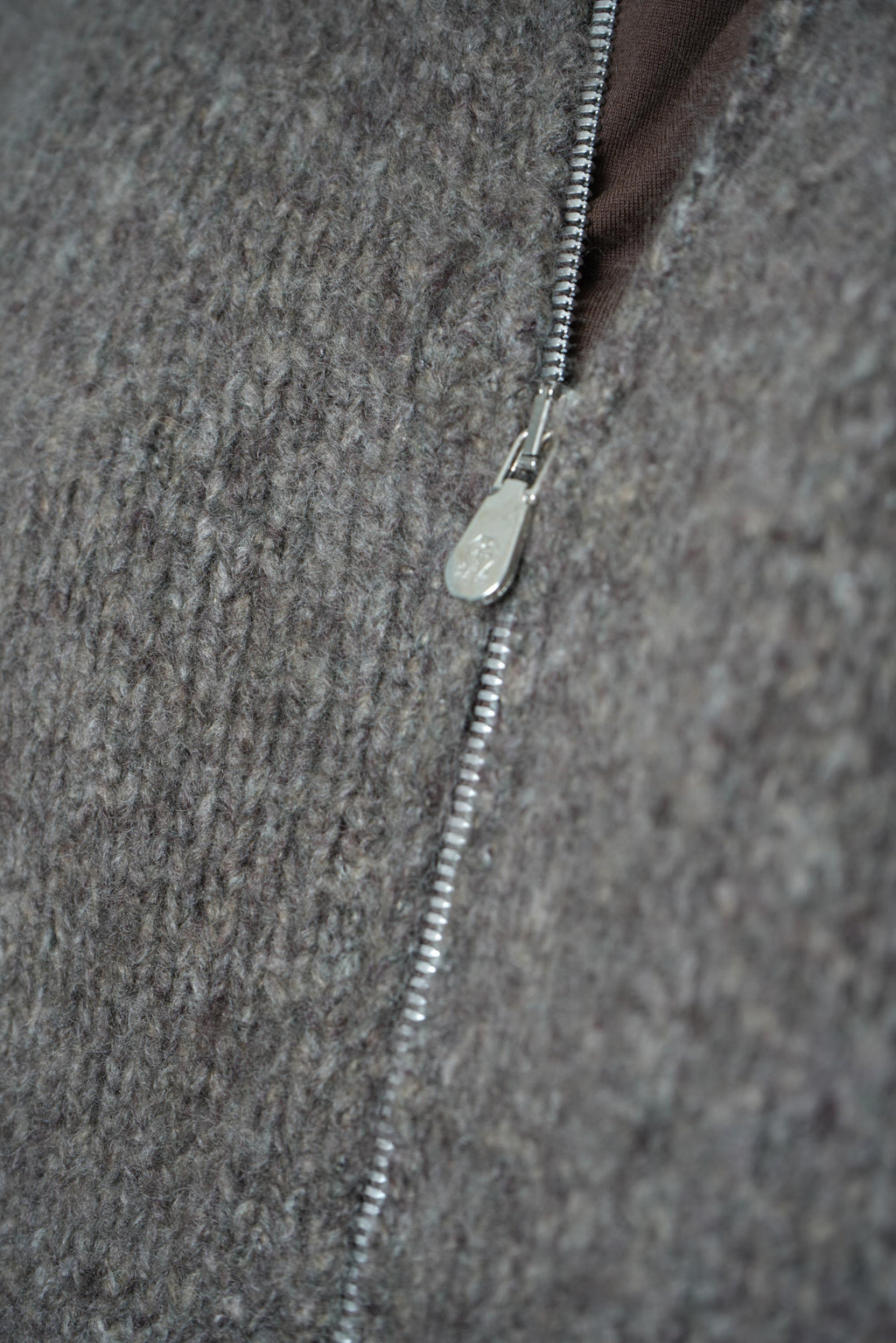 Brunello Cucinelli High-neck Cardigan Zipper Brown