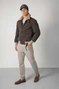 Brunello Cucinelli Cotton Bomber Green/Brown