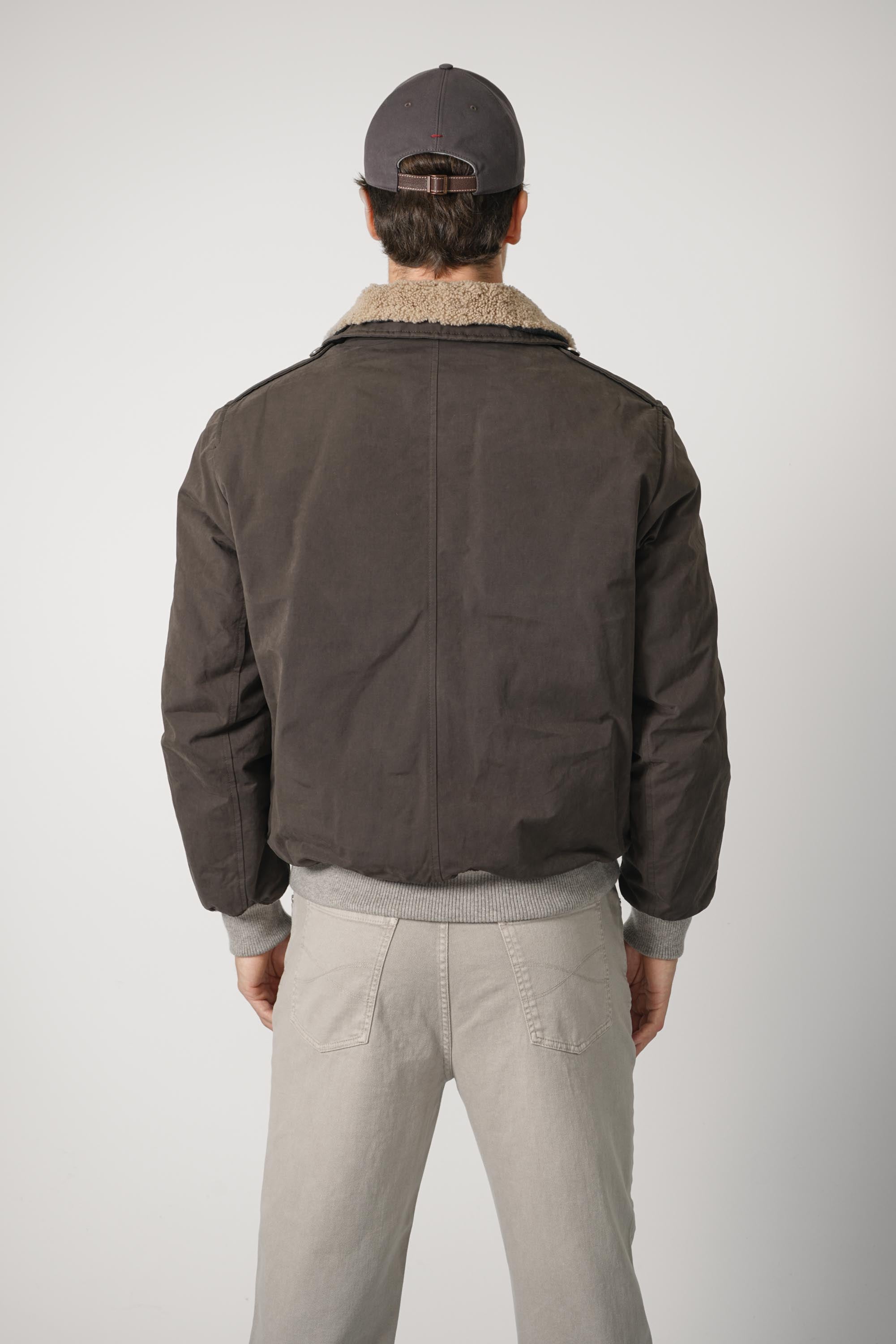 Brunello Cucinelli Cotton Bomber Green/Brown