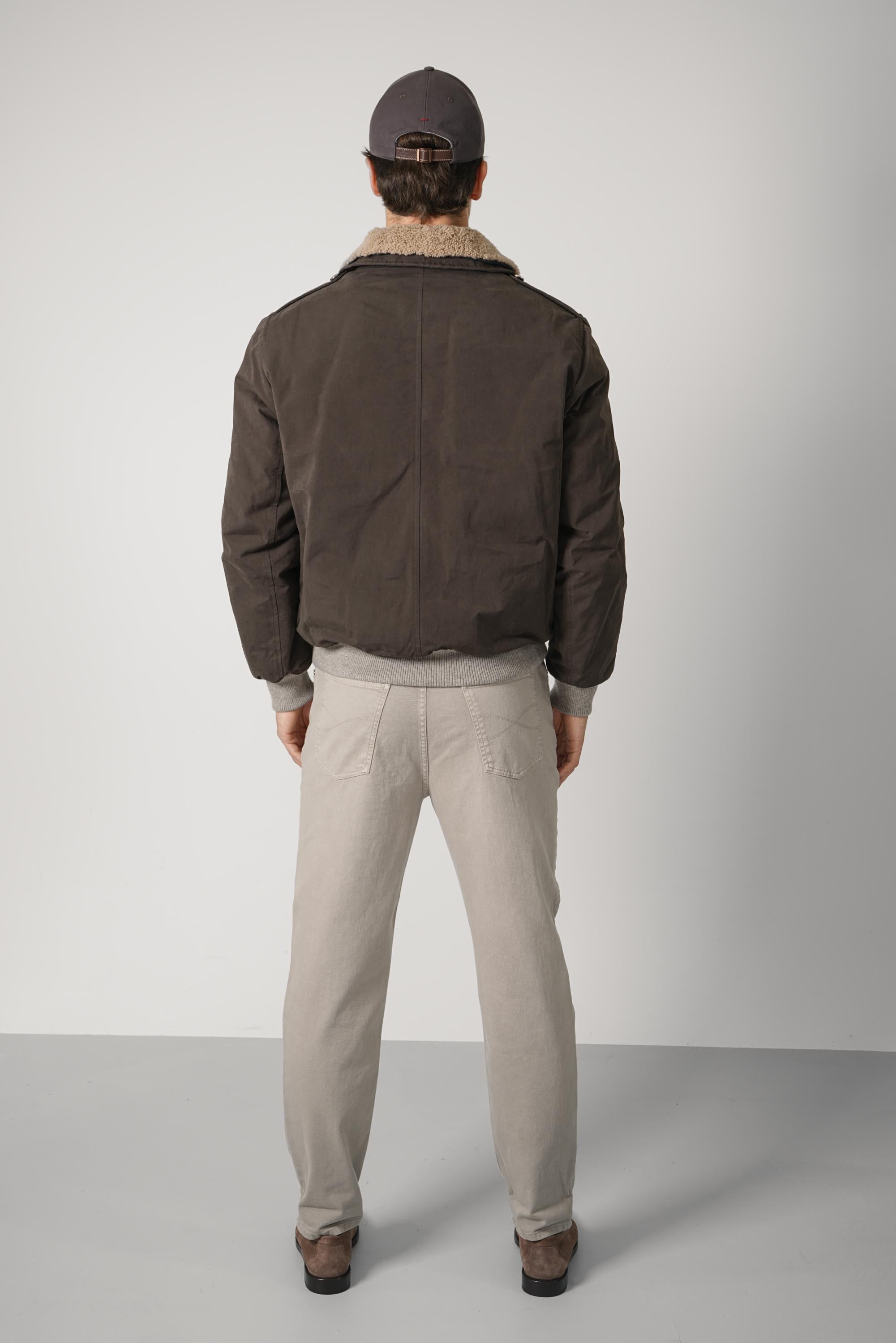 Brunello Cucinelli Cotton Bomber Green/Brown