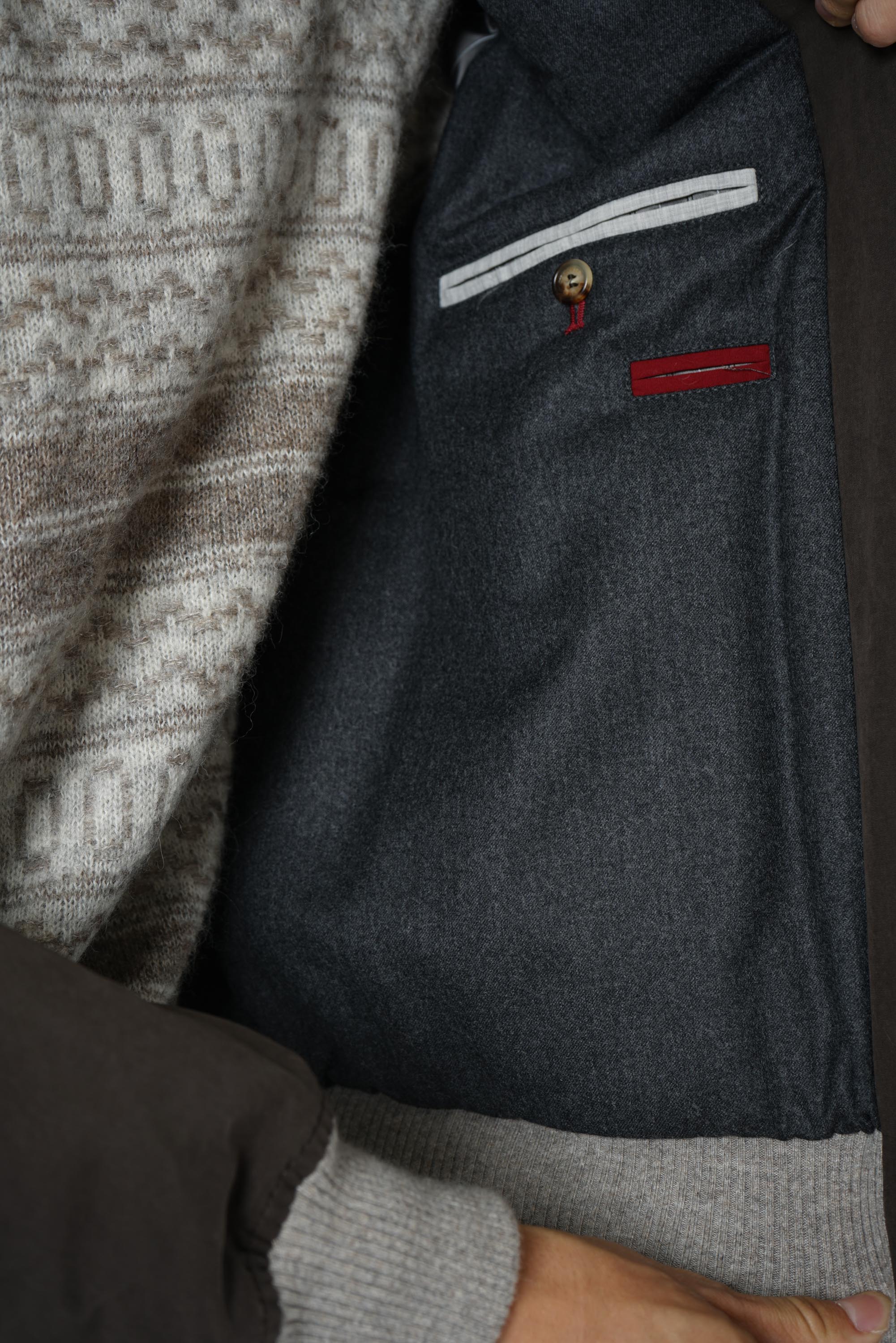 Brunello Cucinelli Cotton Bomber Green/Brown
