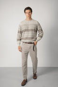 Brunello Cucinelli Nordic Jacquard Knit Chestnut