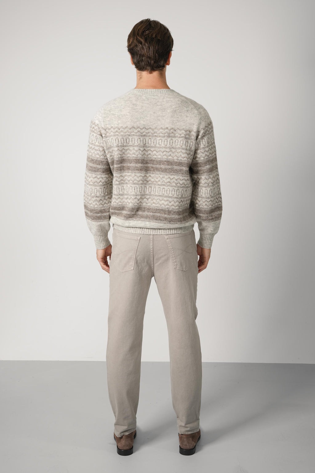 Brunello Cucinelli Nordic Jacquard Knit Chestnut