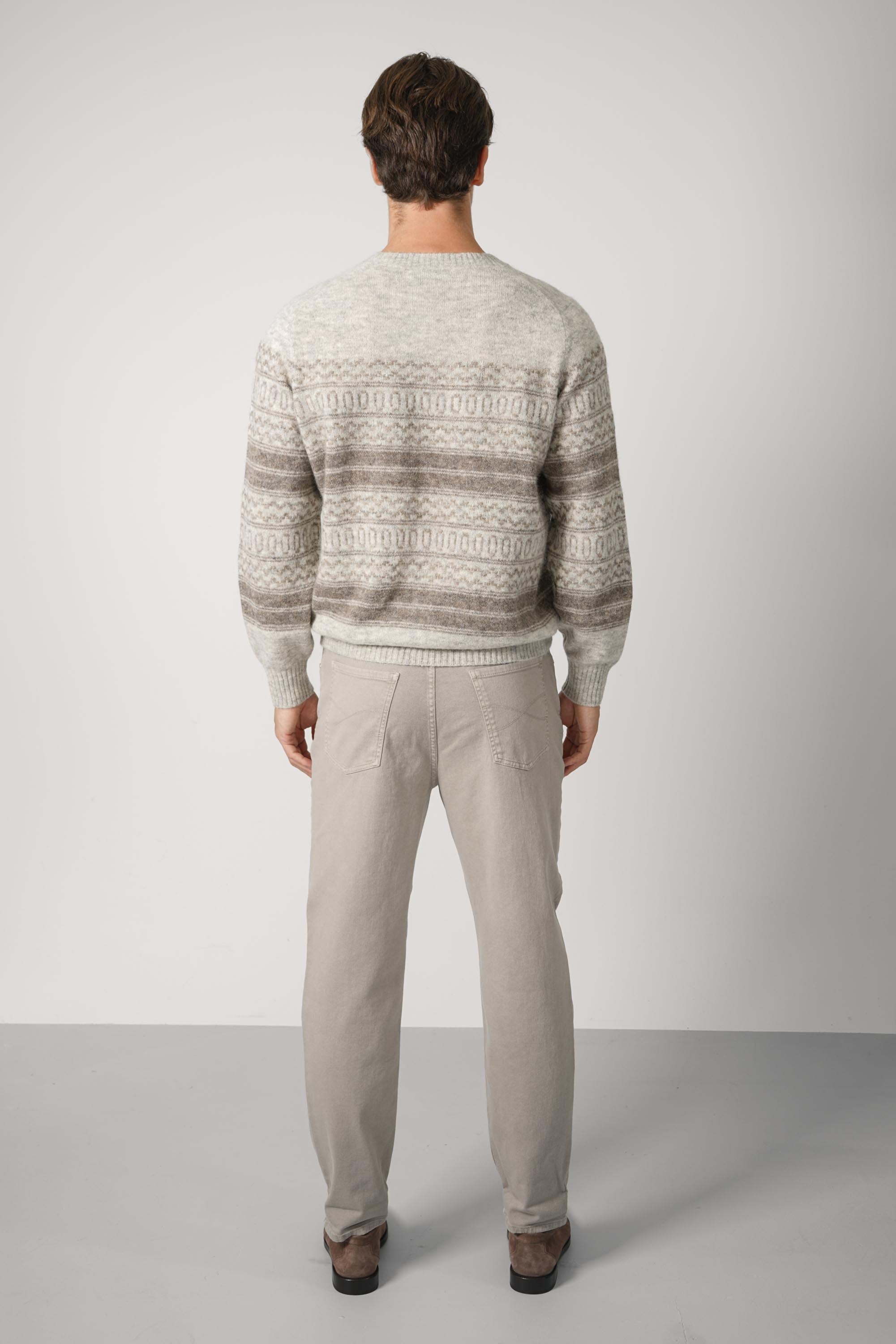 Brunello Cucinelli Nordic Jacquard Knit Chestnut