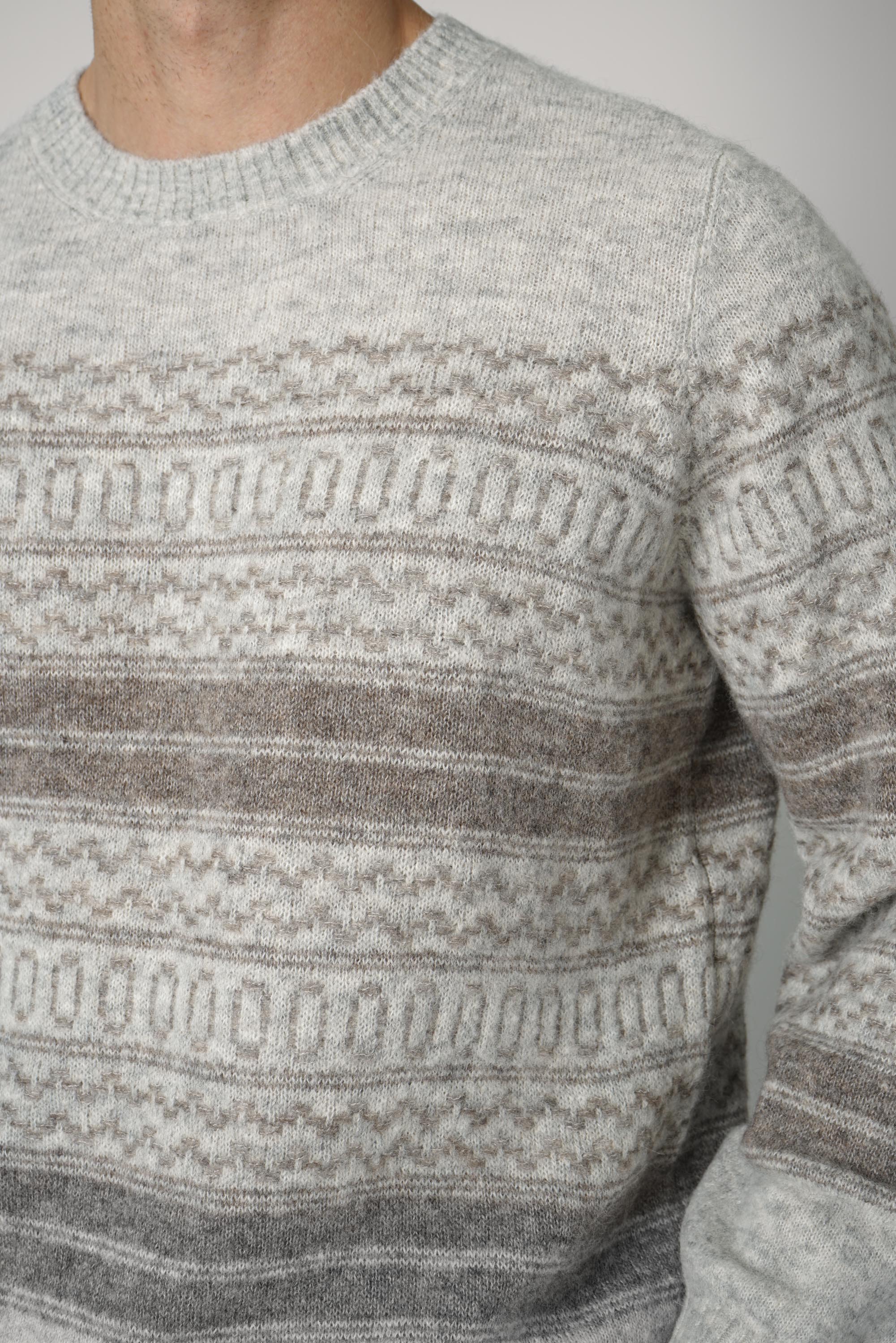 Brunello Cucinelli Nordic Jacquard Knit Chestnut