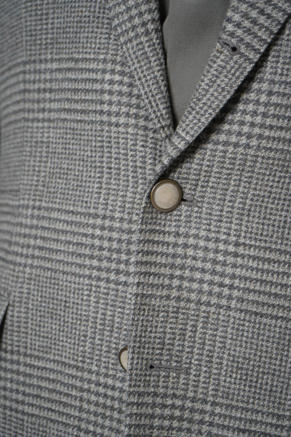 Brunello Cucinelli Prince of Wales Flannel Blazer Military