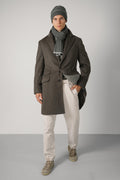 Brunello Cucinelli Lighweight Wool Fabric Overcoat Green