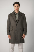 Brunello Cucinelli Lighweight Wool Fabric Overcoat Green