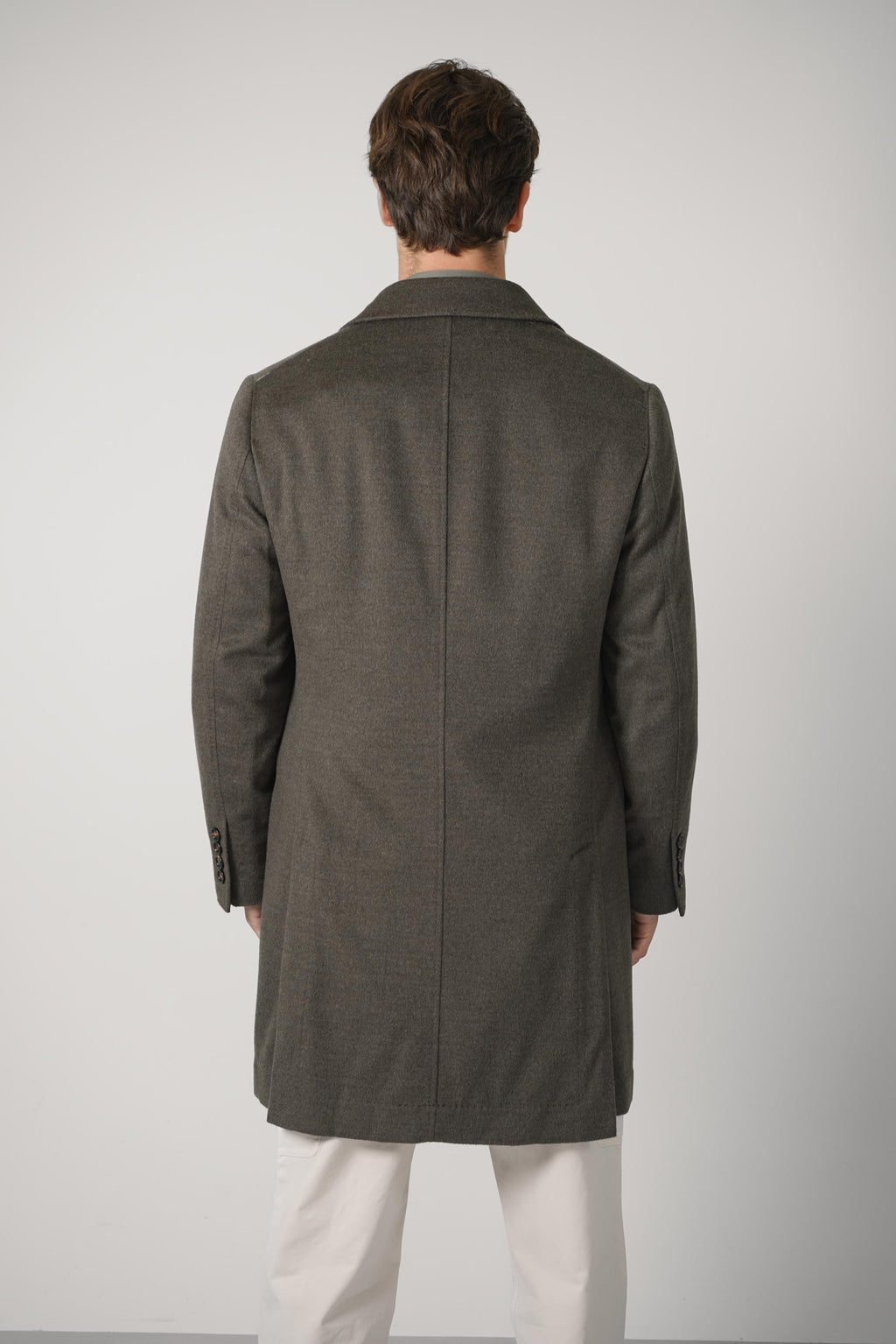 Brunello Cucinelli Lighweight Wool Fabric Overcoat Green