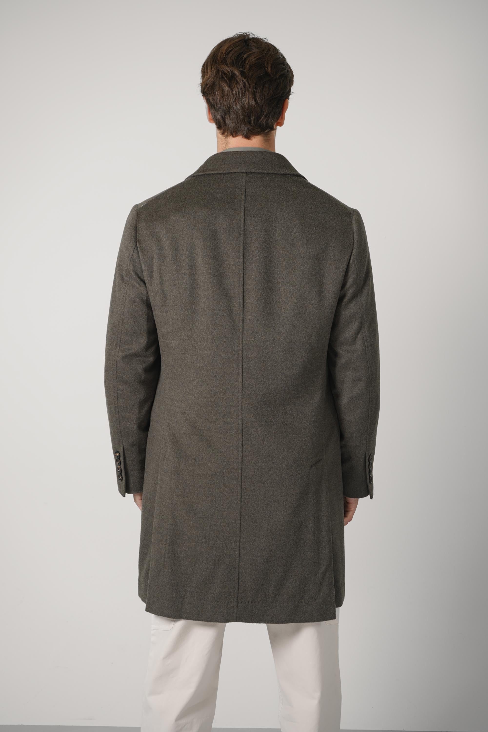 Brunello Cucinelli Lighweight Wool Fabric Overcoat Green