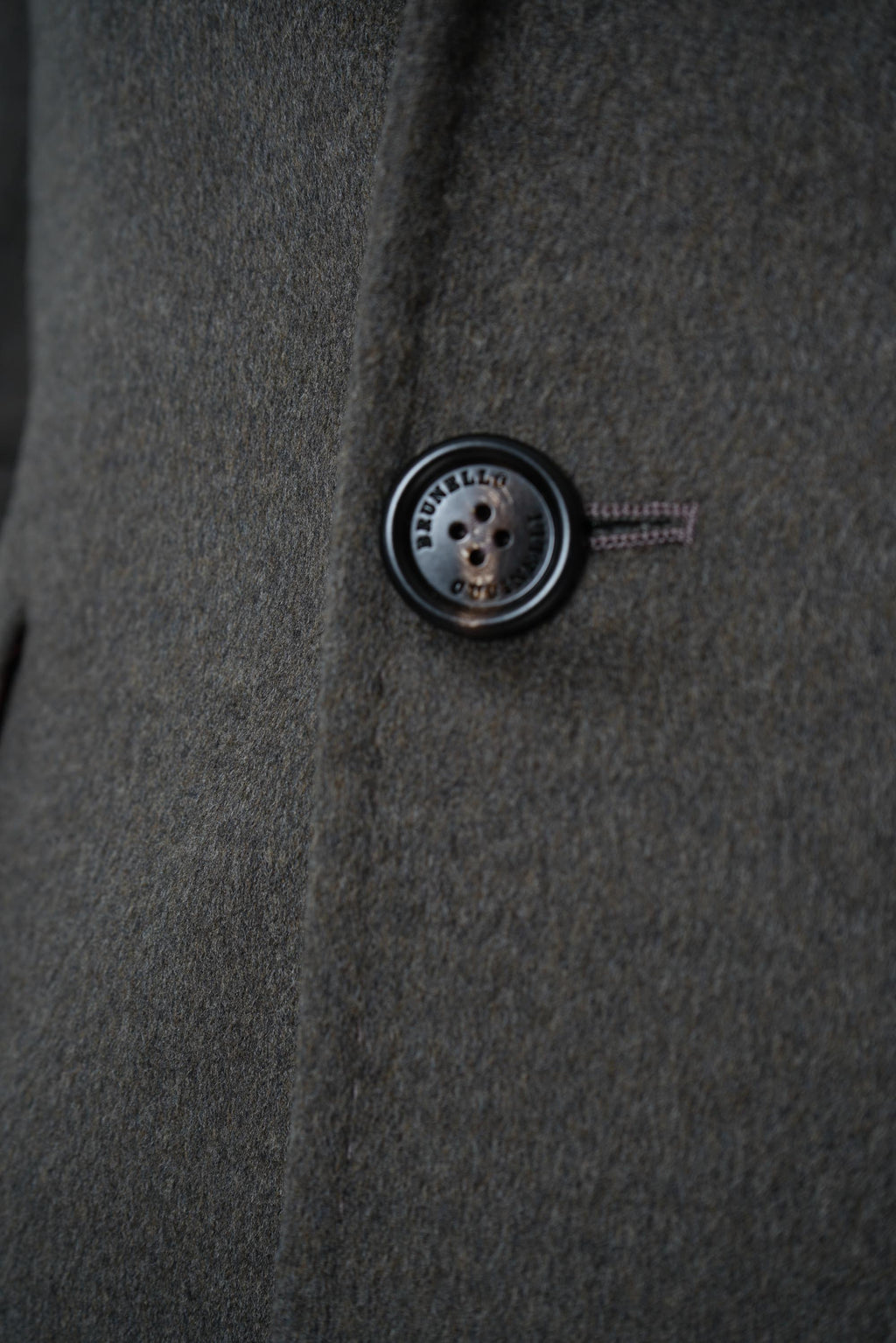 Brunello Cucinelli Lighweight Wool Fabric Overcoat Green