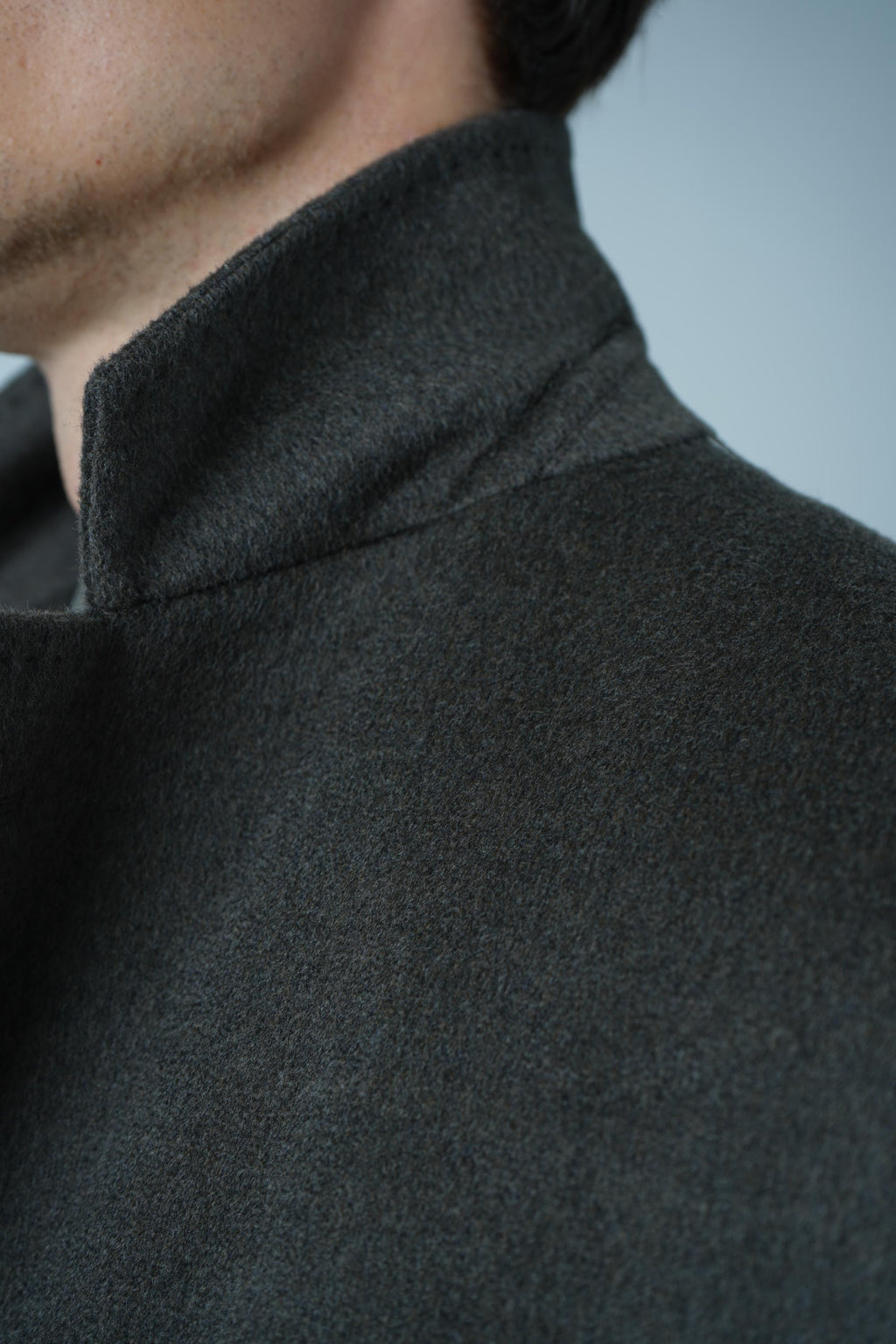 Brunello Cucinelli Lighweight Wool Fabric Overcoat Green