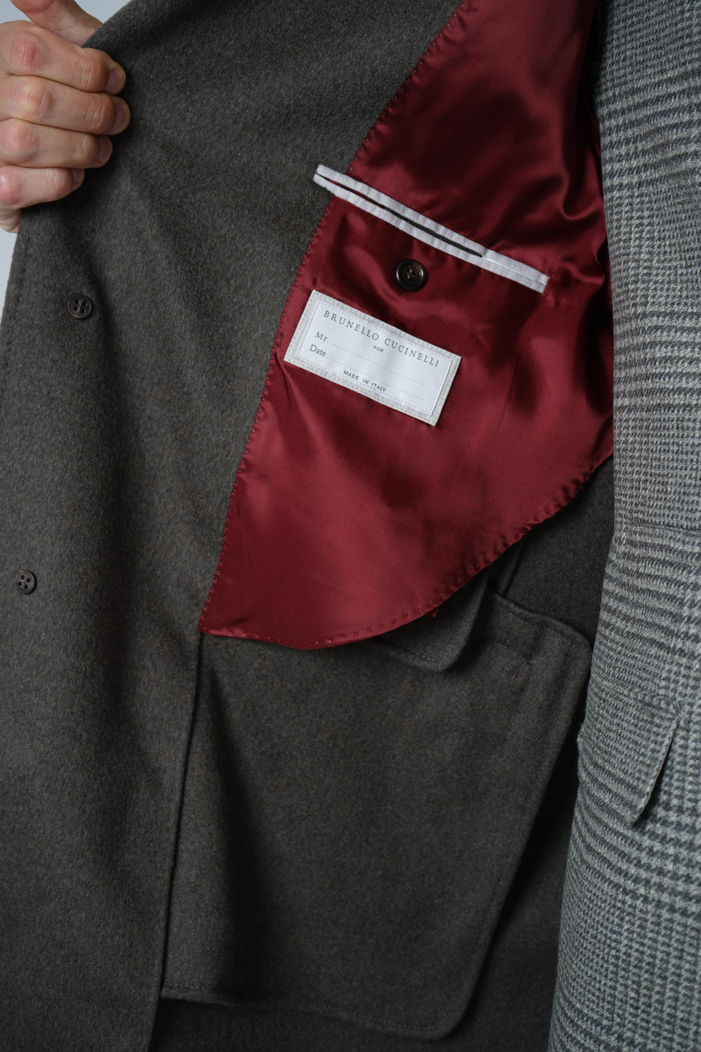 Brunello Cucinelli Lighweight Wool Fabric Overcoat Green