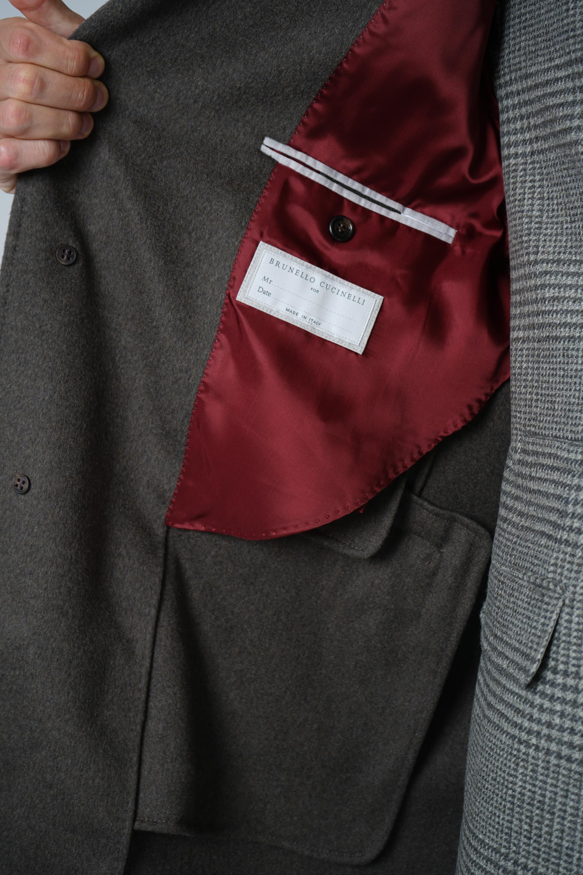 Brunello Cucinelli Lighweight Wool Fabric Overcoat Green