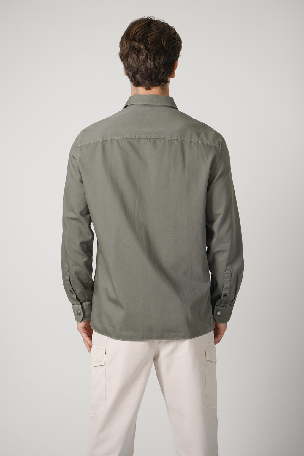 Brunello Cucinelli Cotton Garbadine Overshirt Green