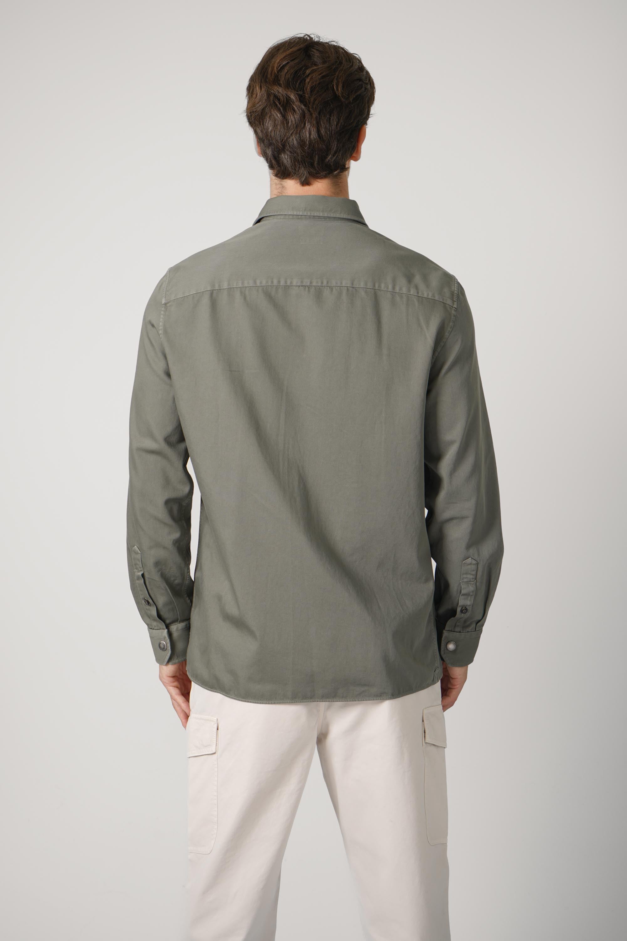 Brunello Cucinelli Cotton Garbadine Overshirt Green