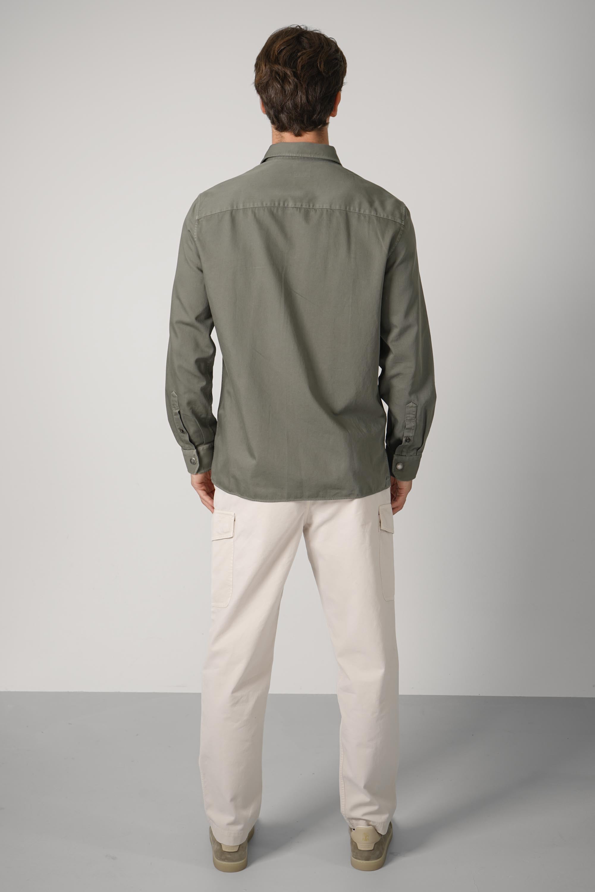 Brunello Cucinelli Cotton Garbadine Overshirt Green