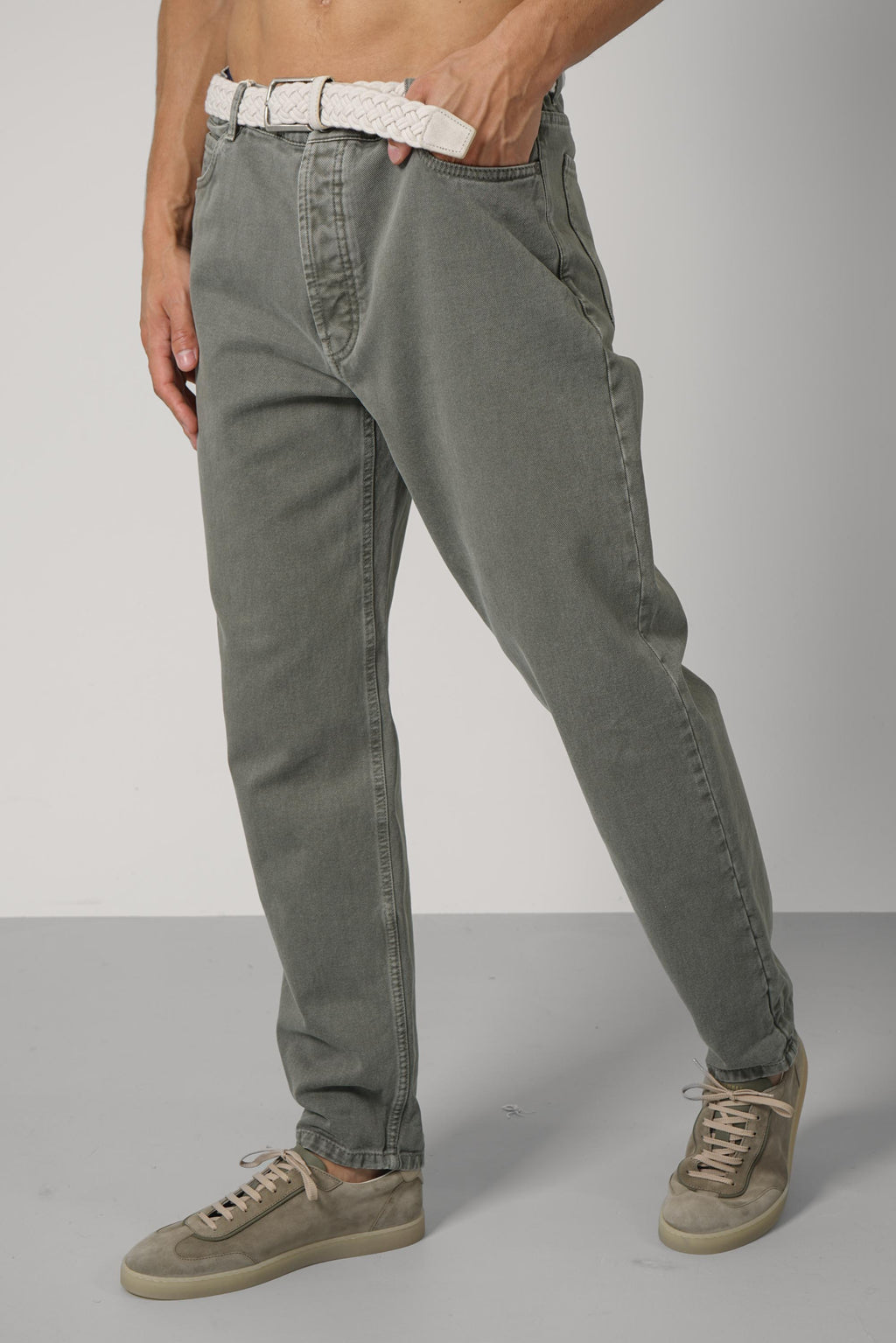 Brunello Cucinelli Iconic Fit Five-pocket Trousers Green