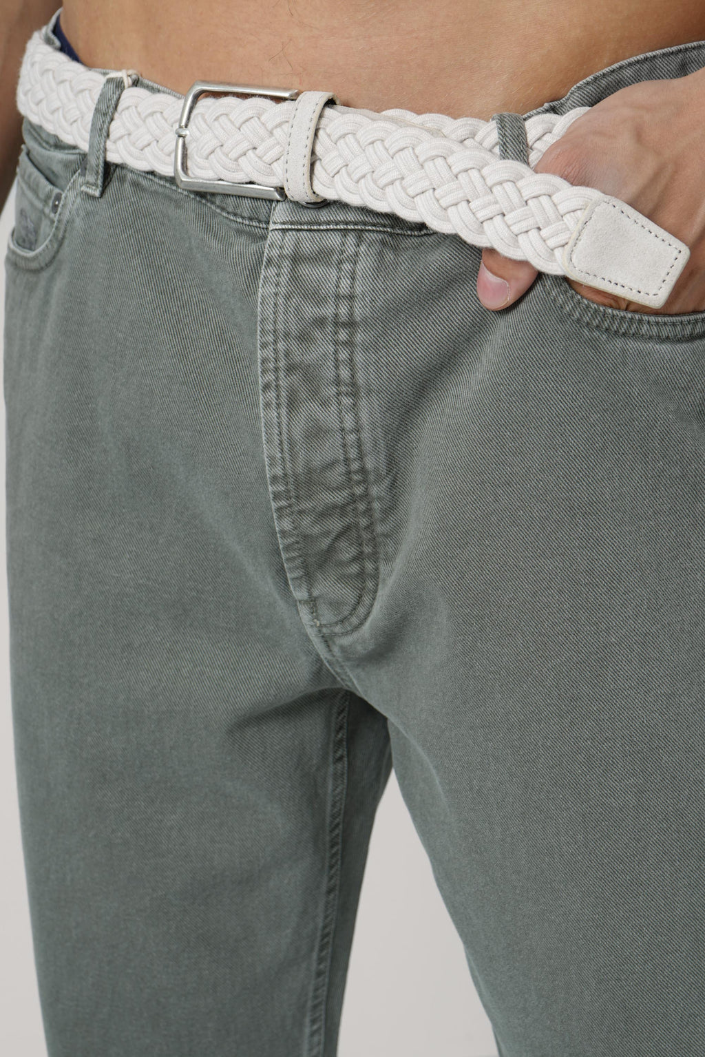 Brunello Cucinelli Iconic Fit Five-pocket Trousers Green