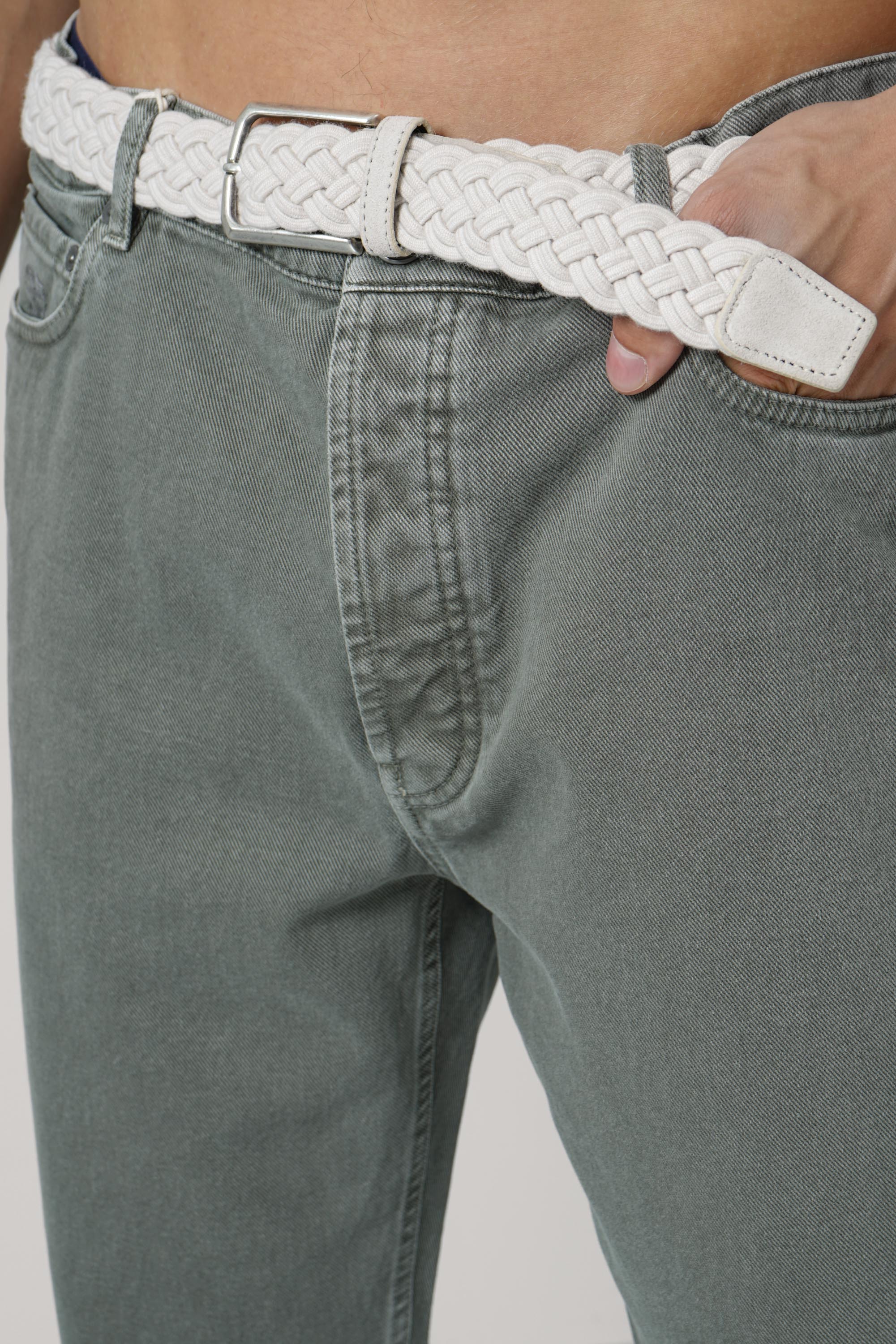Brunello Cucinelli Iconic Fit Five-pocket Trousers Green