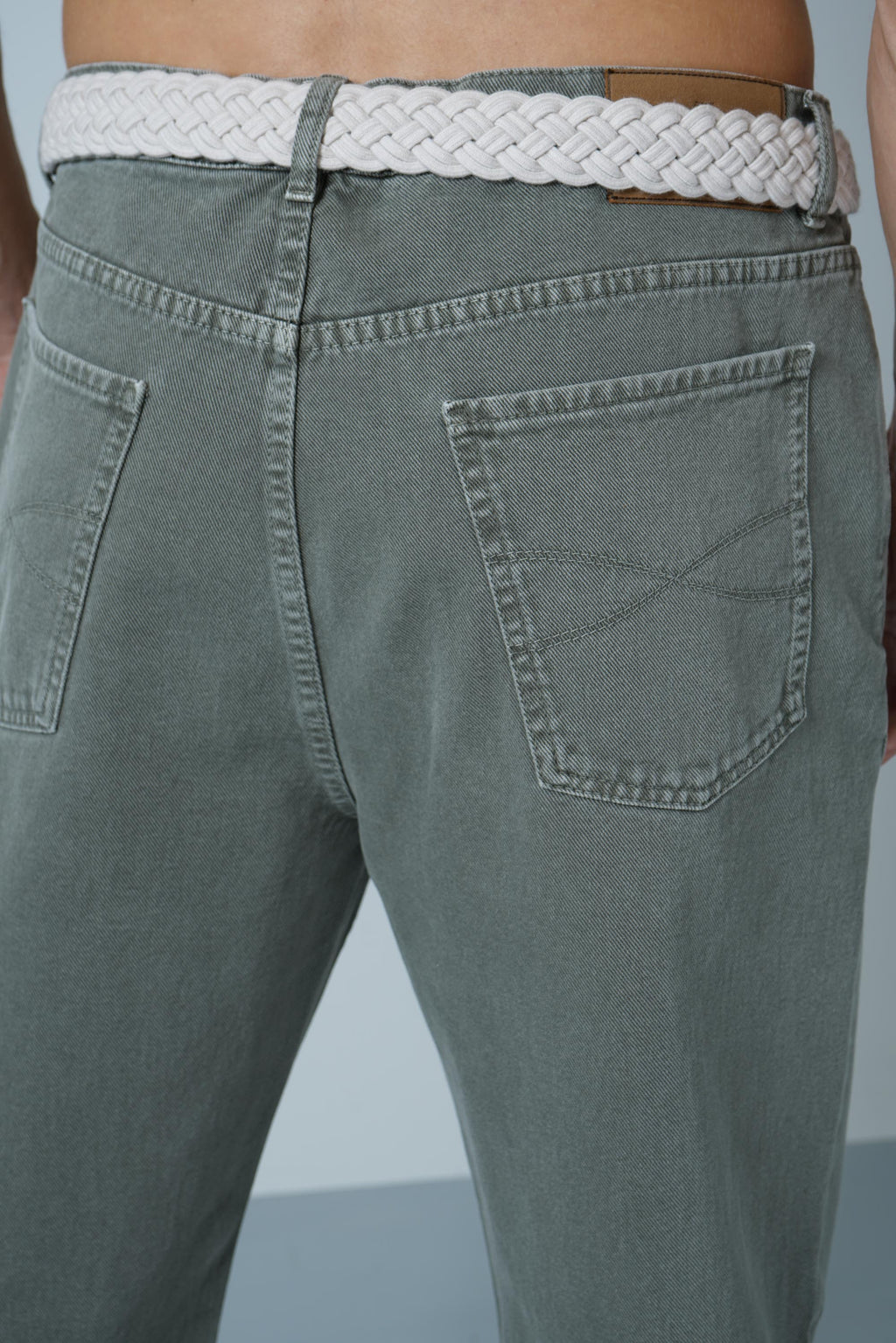 Brunello Cucinelli Iconic Fit Five-pocket Trousers Green