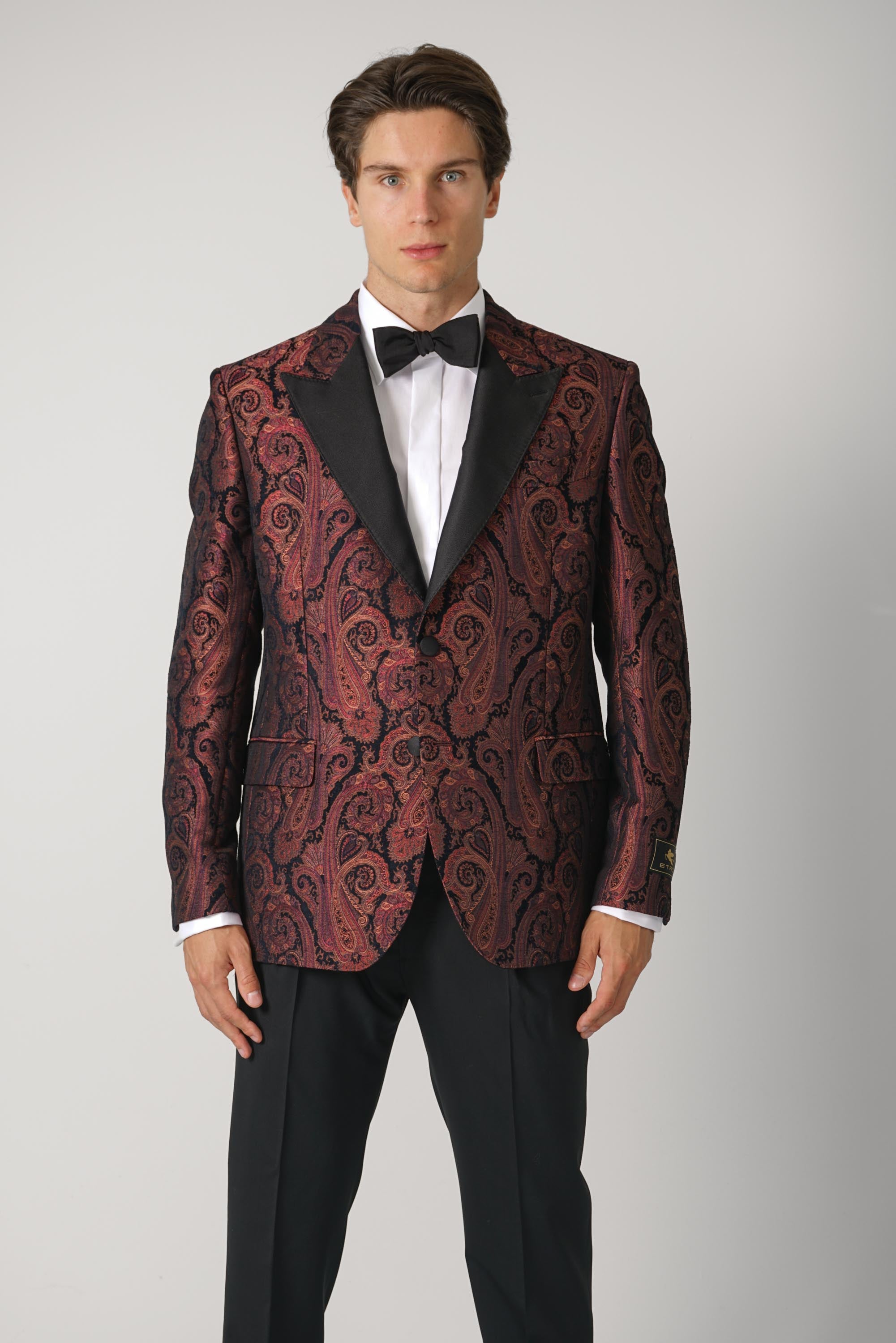 Etro Milano Peak Lapel Jacket – Burgundy
