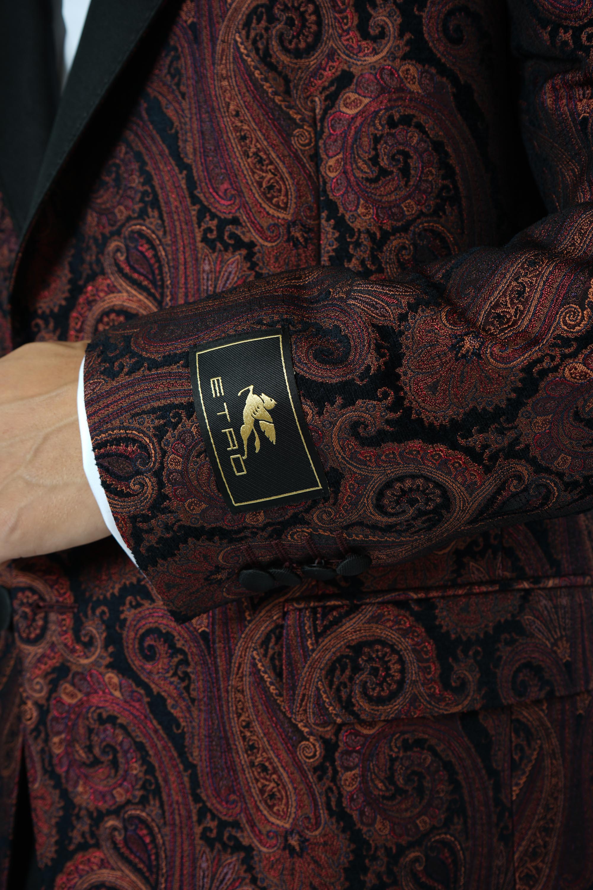 Etro Milano Peak Lapel Jacket – Burgundy