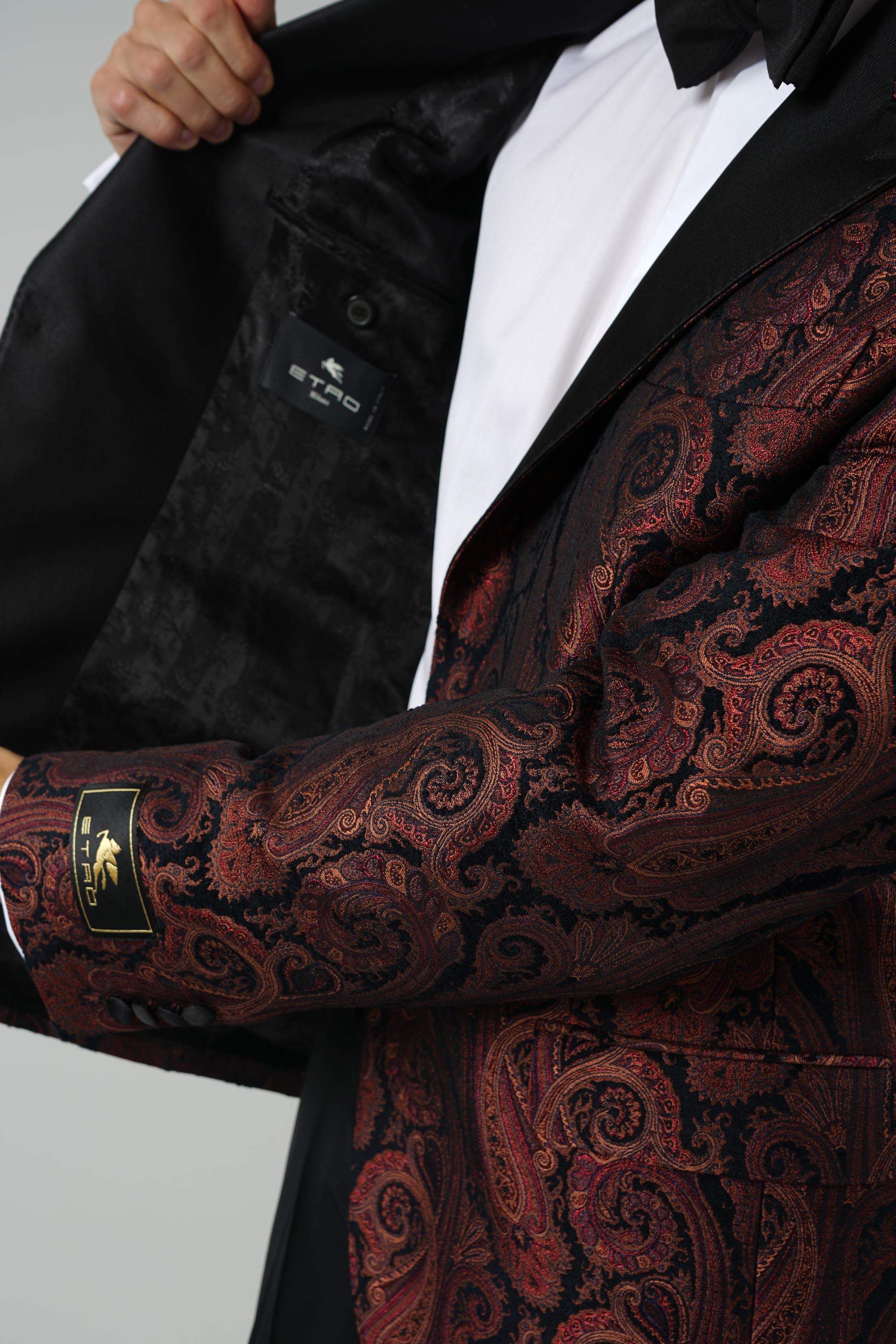 Etro Milano Peak Lapel Jacket – Burgundy