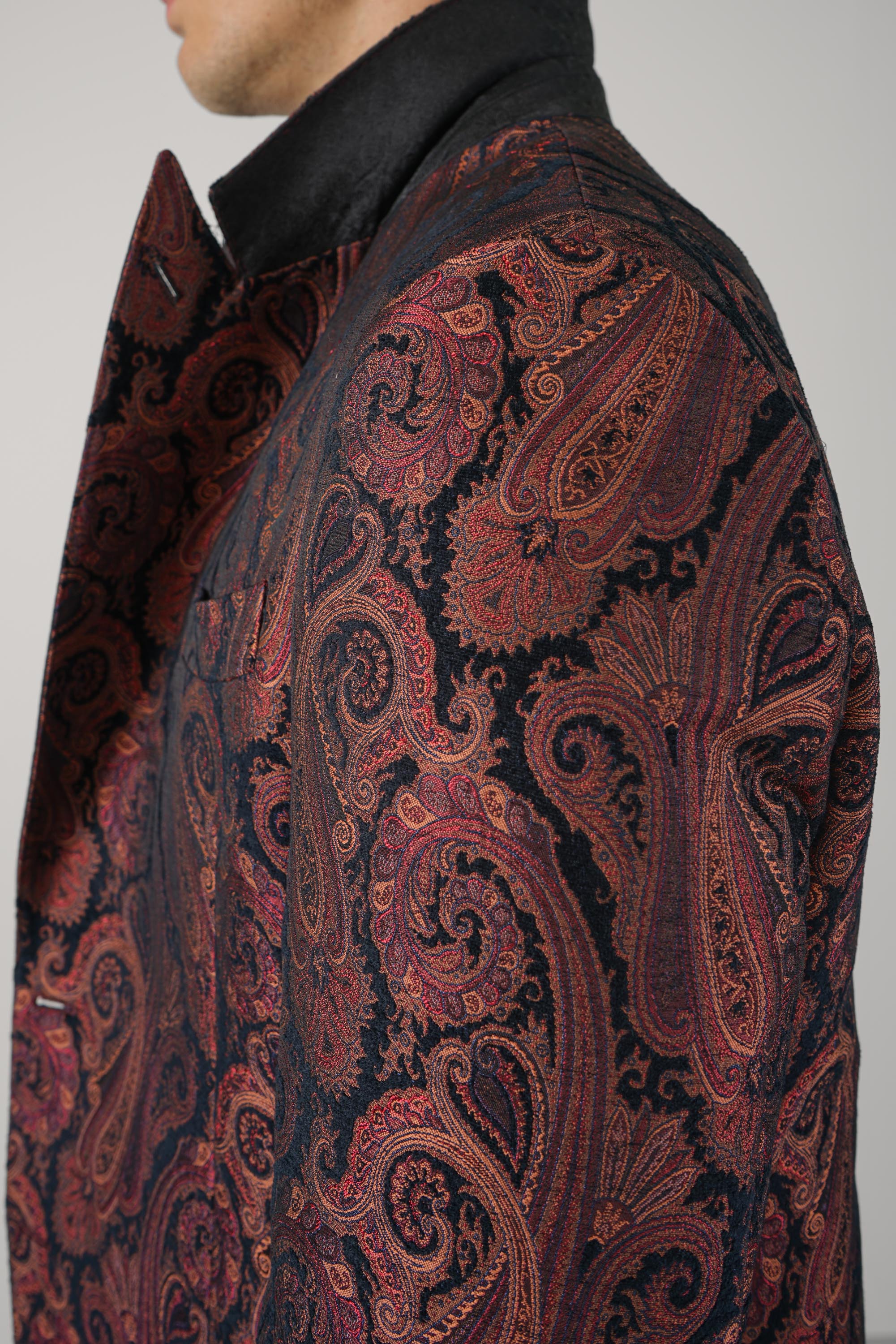 Etro Milano Peak Lapel Jacket – Burgundy