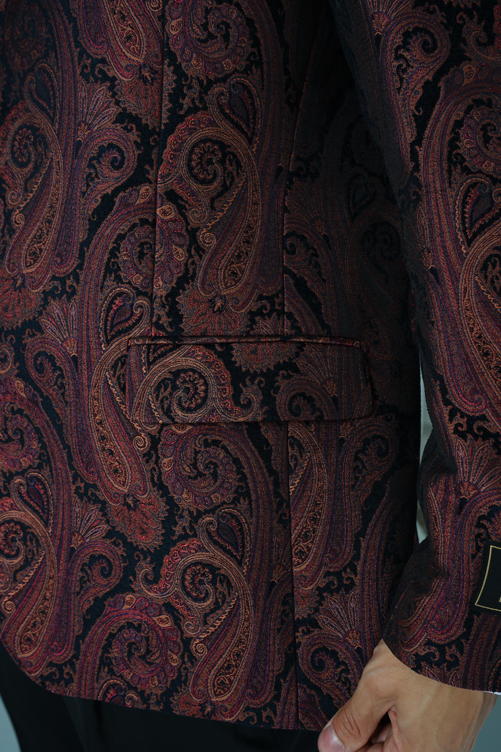 Etro Milano Peak Lapel Jacket – Burgundy