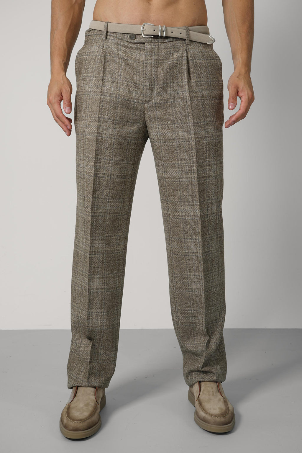 Etro Roma Single Pleat Trouser – Beige