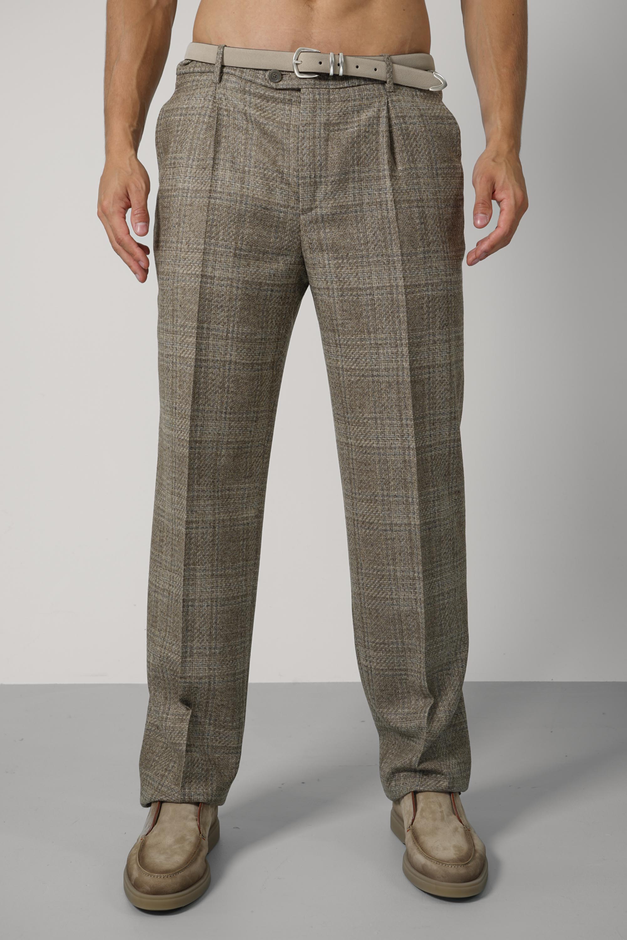 Etro Roma Single Pleat Trouser – Beige