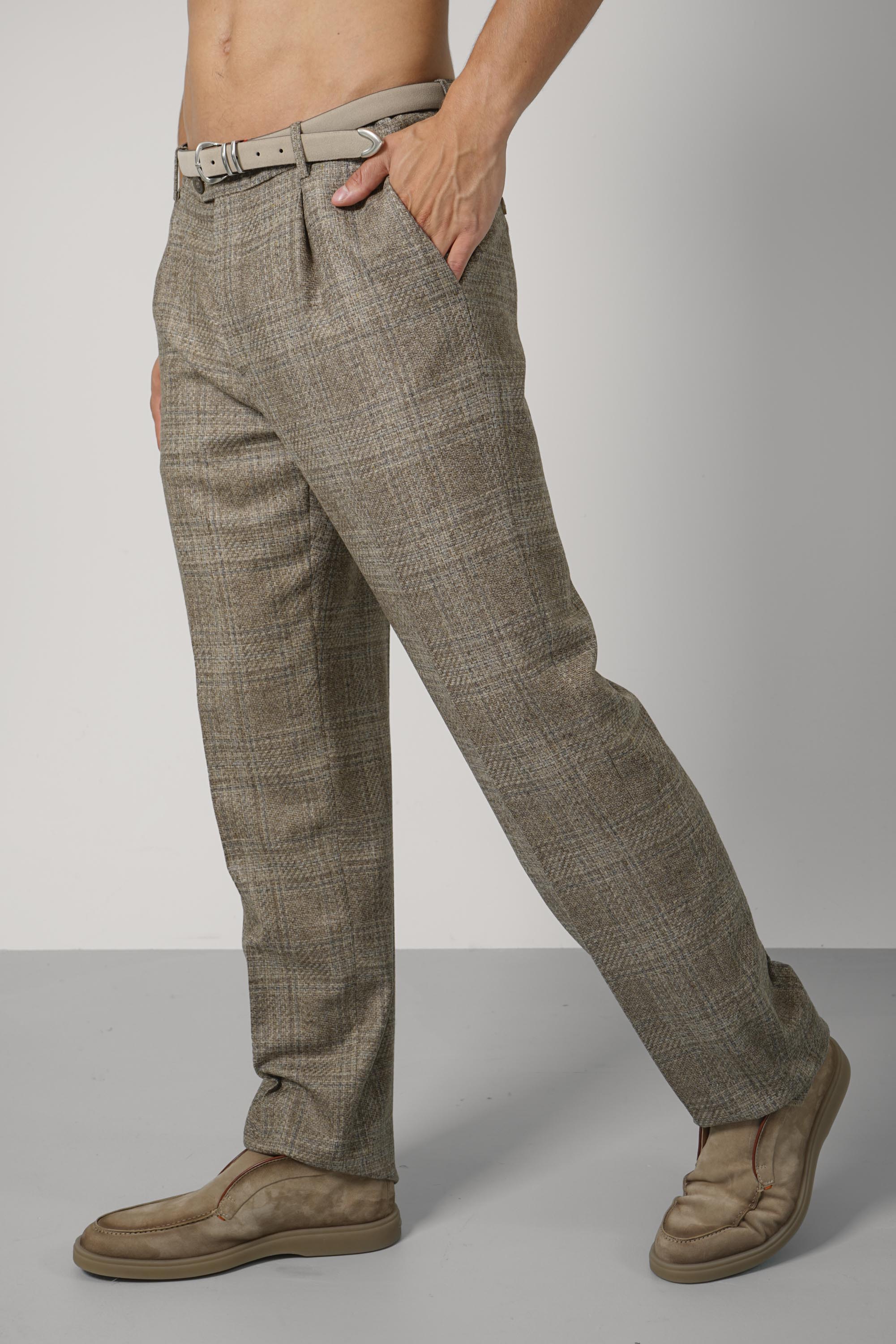 Etro Roma Single Pleat Trouser – Beige