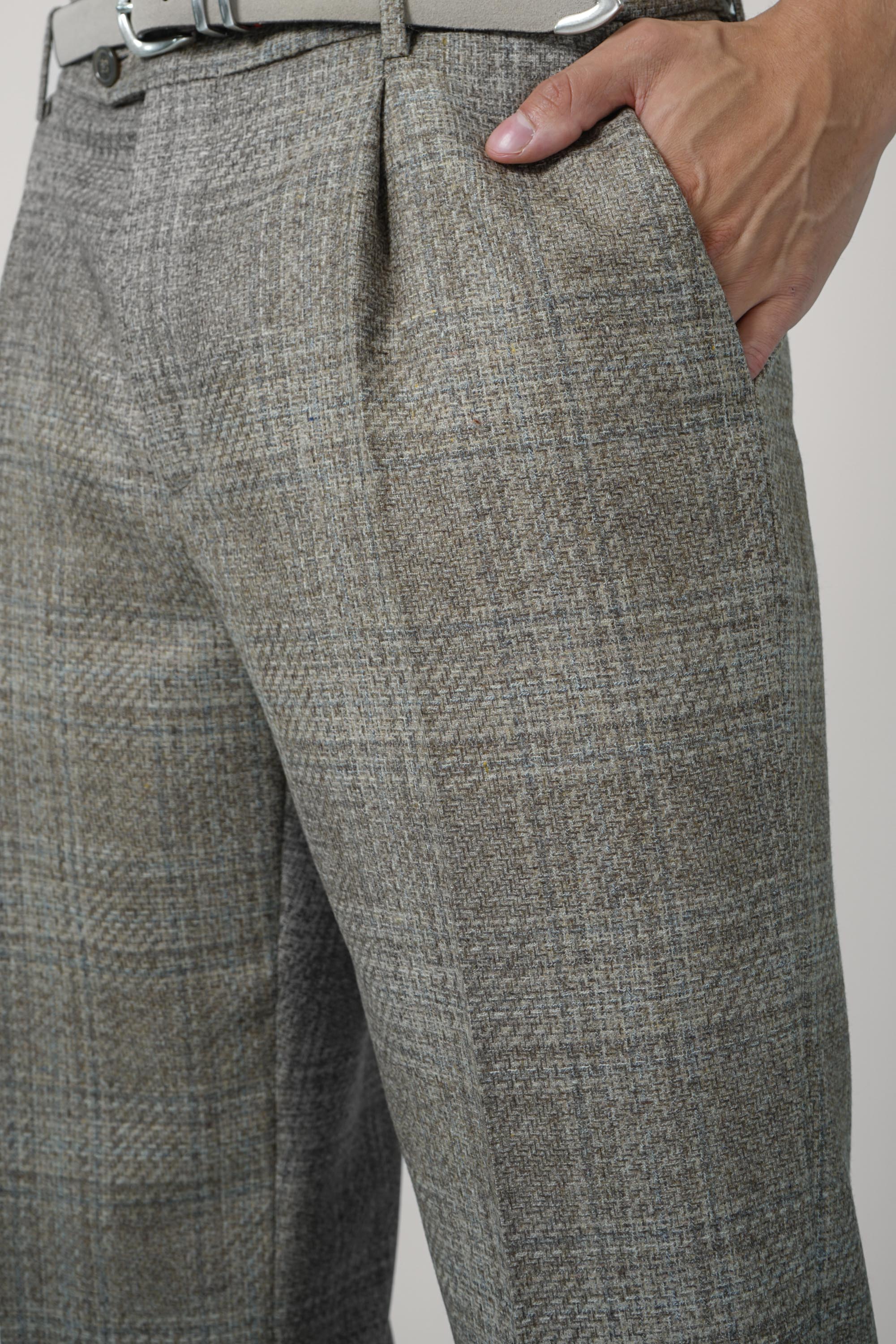 Etro Roma Single Pleat Trouser – Beige