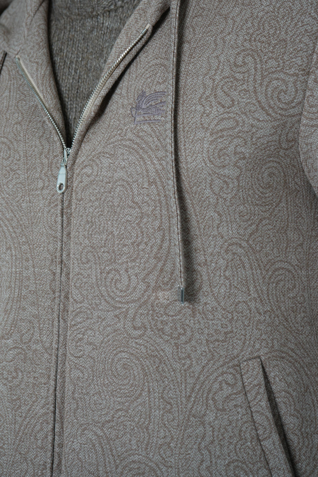 Etro Zipped Hoodie Welt PKT – Beige