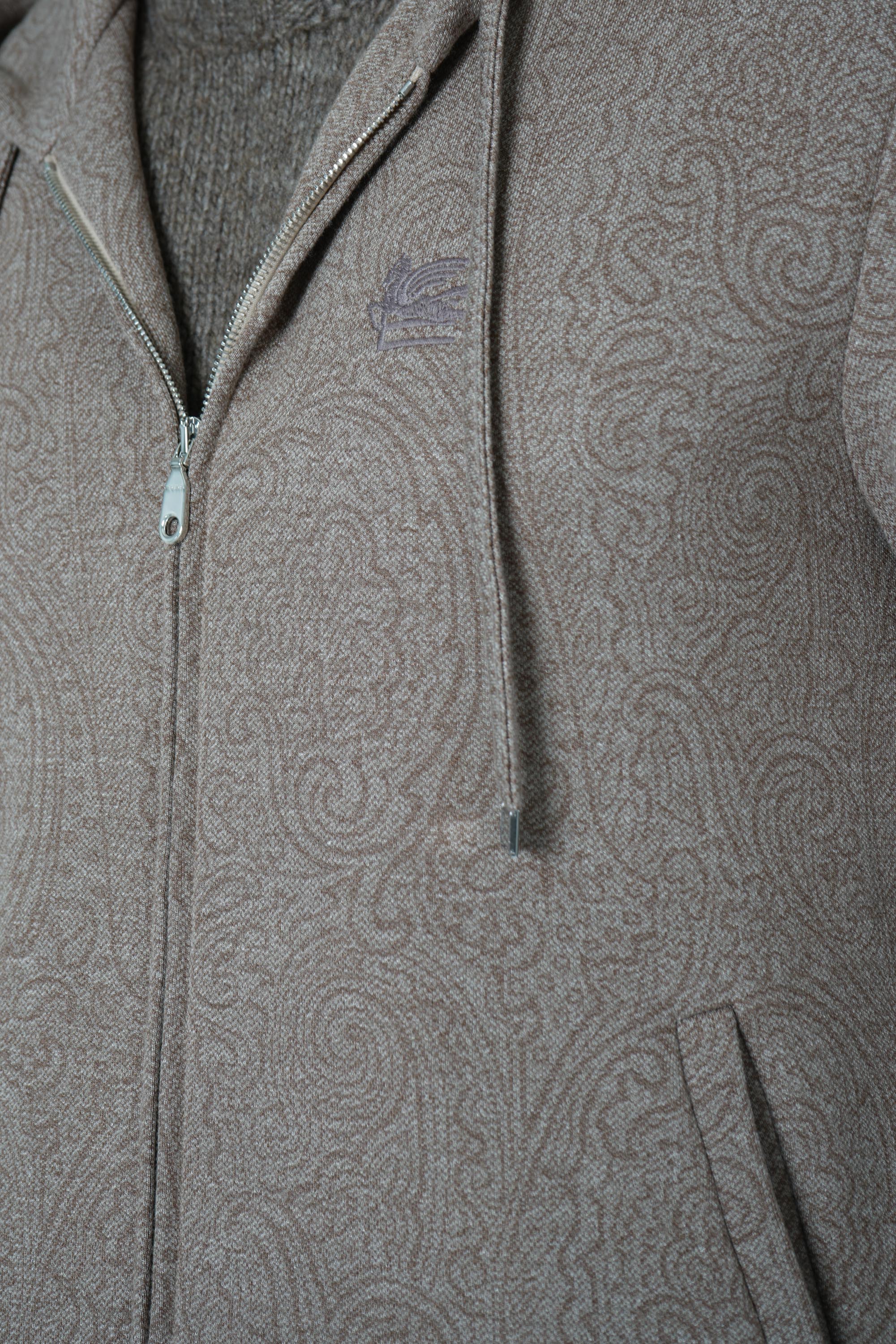 Etro Zipped Hoodie Welt PKT – Beige