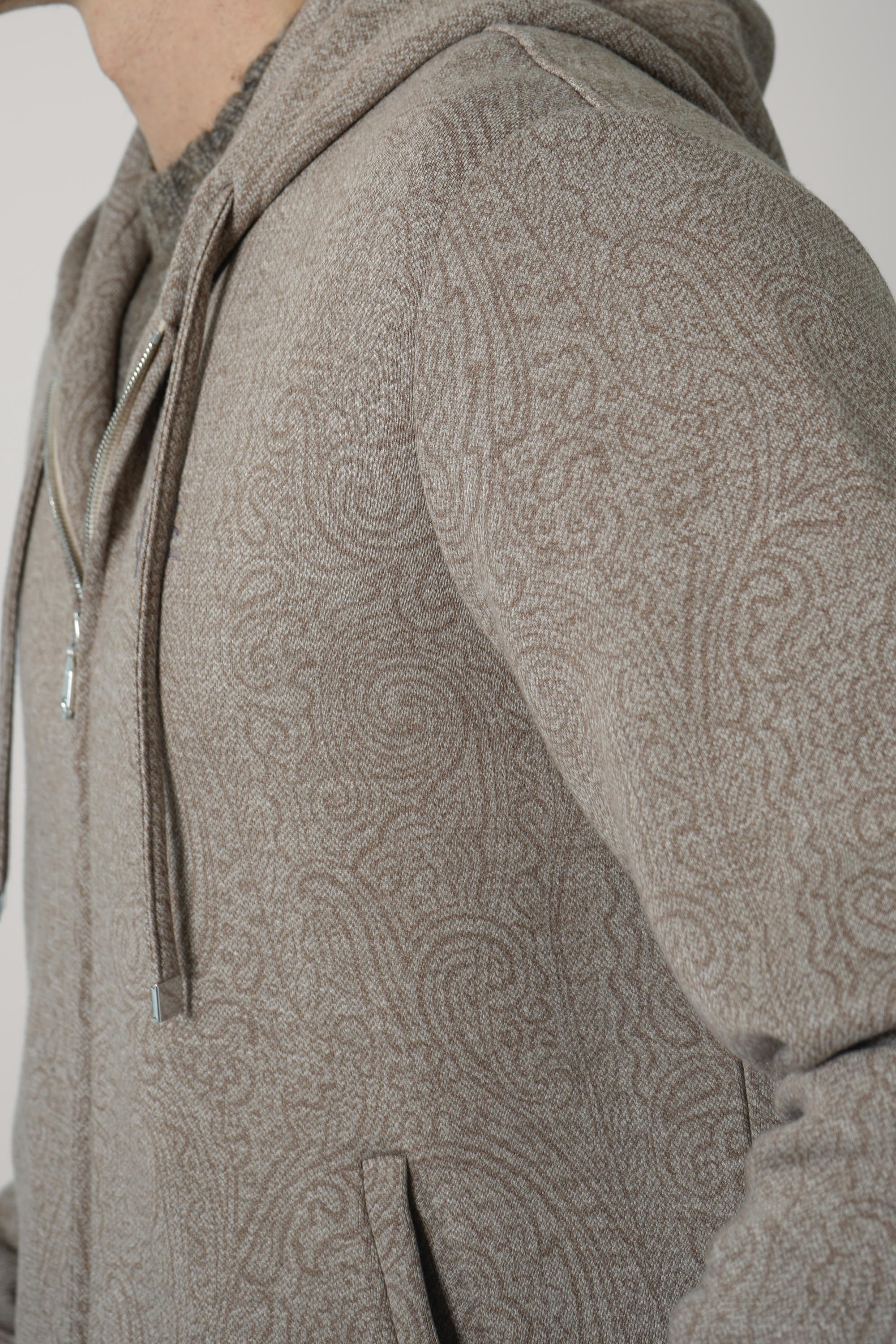 Etro Zipped Hoodie Welt PKT – Beige