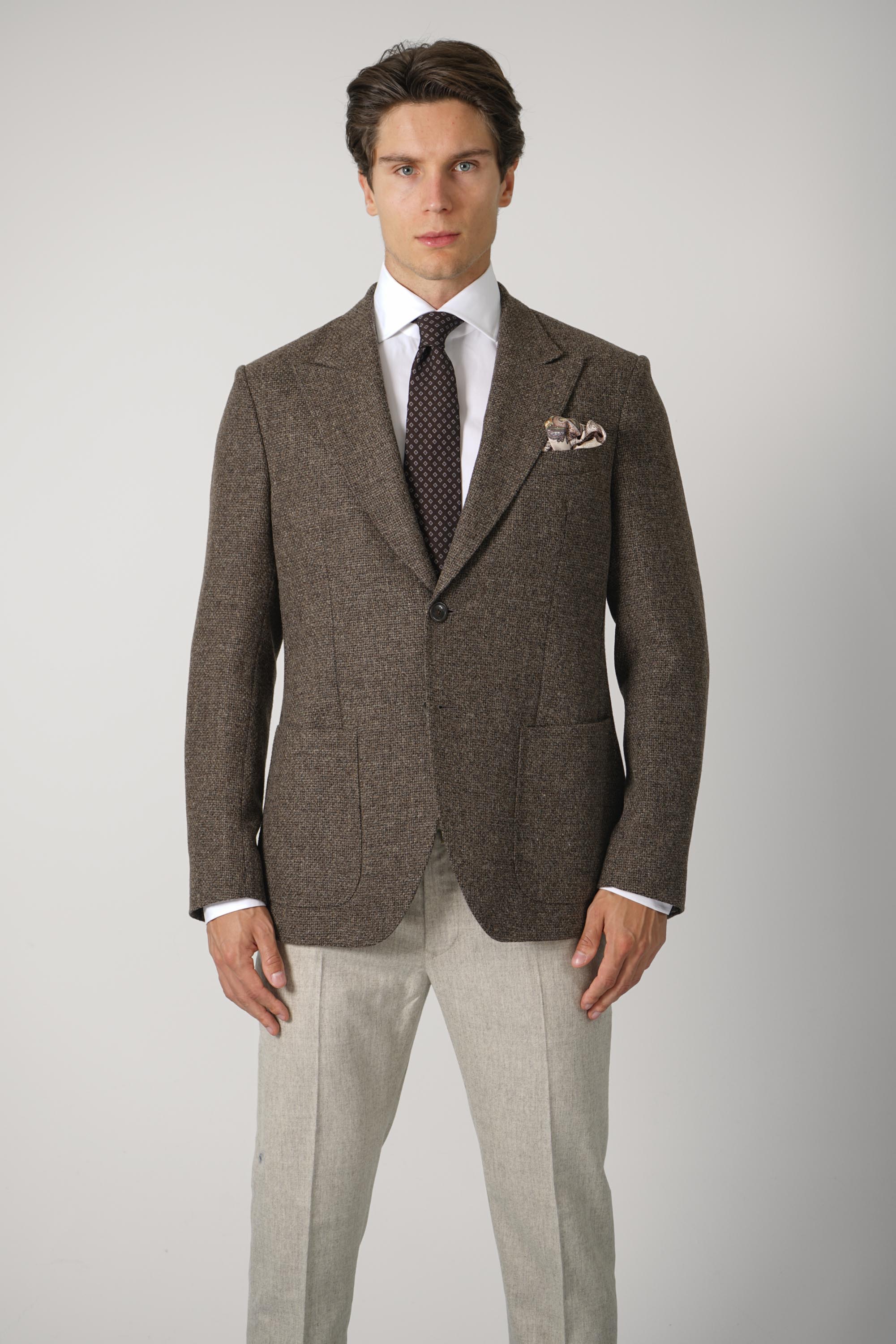 Etro Roma Peak Lapel Sport Jacket – Brown