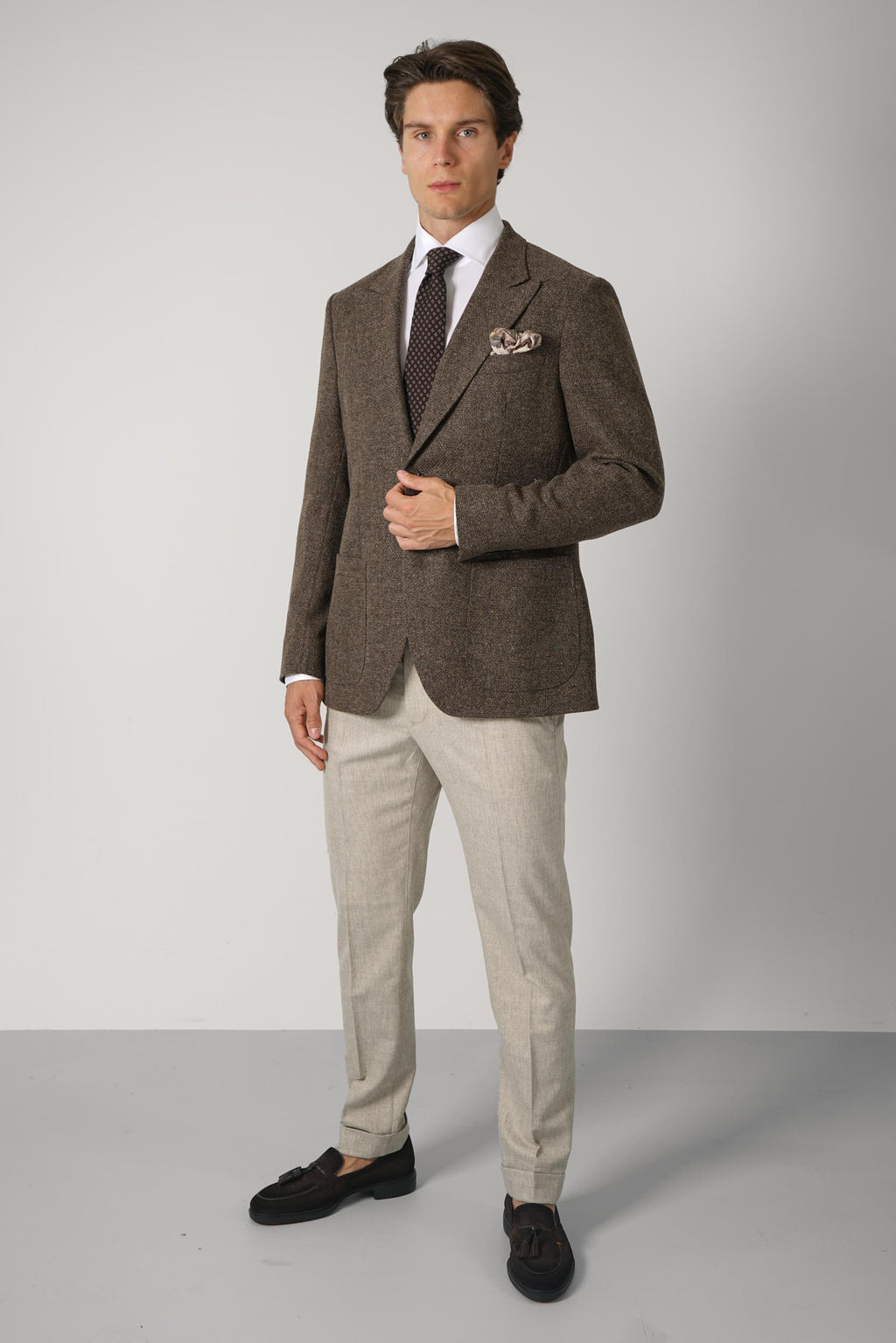 Etro Roma Peak Lapel Sport Jacket – Brown