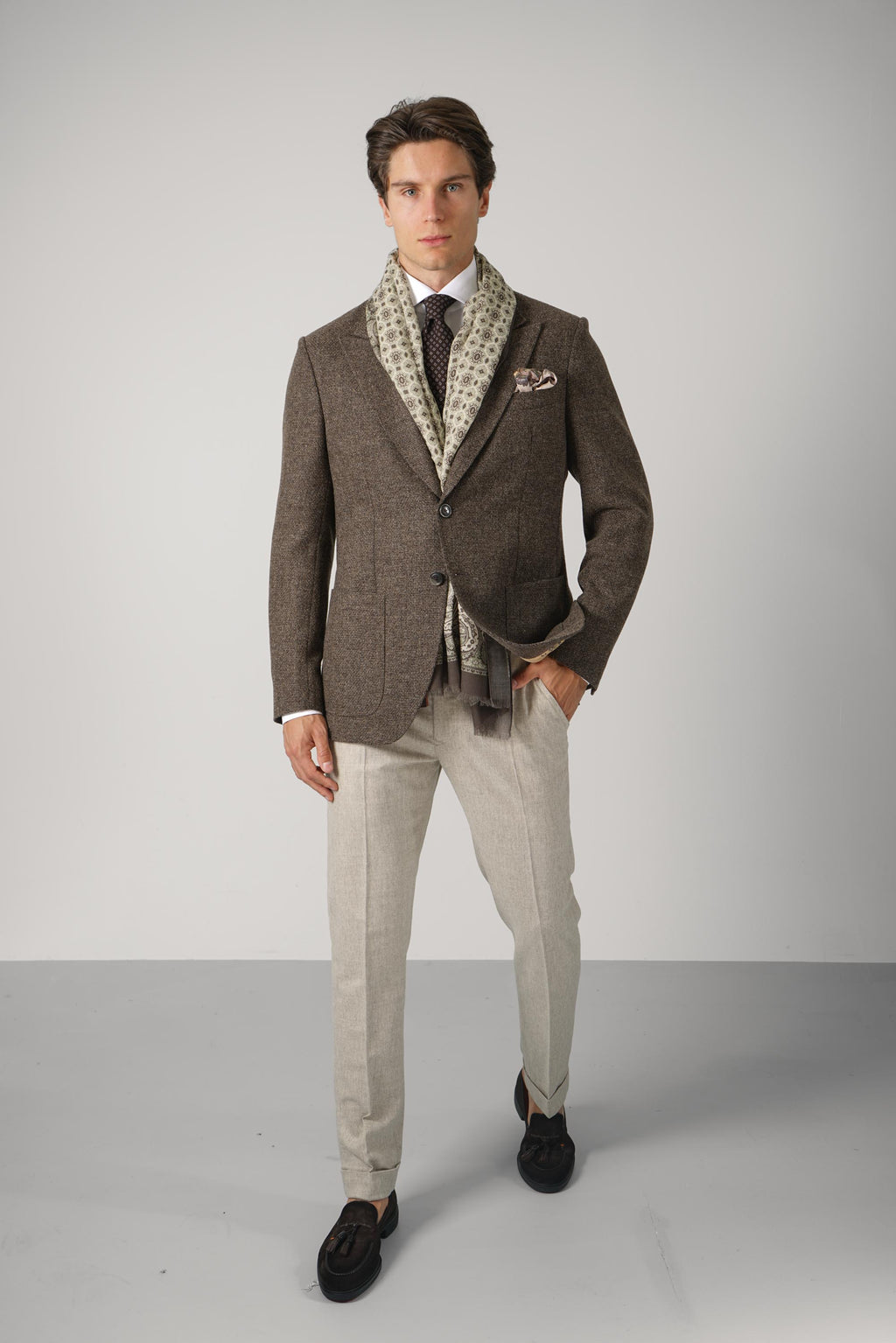 Etro Roma Peak Lapel Sport Jacket – Brown