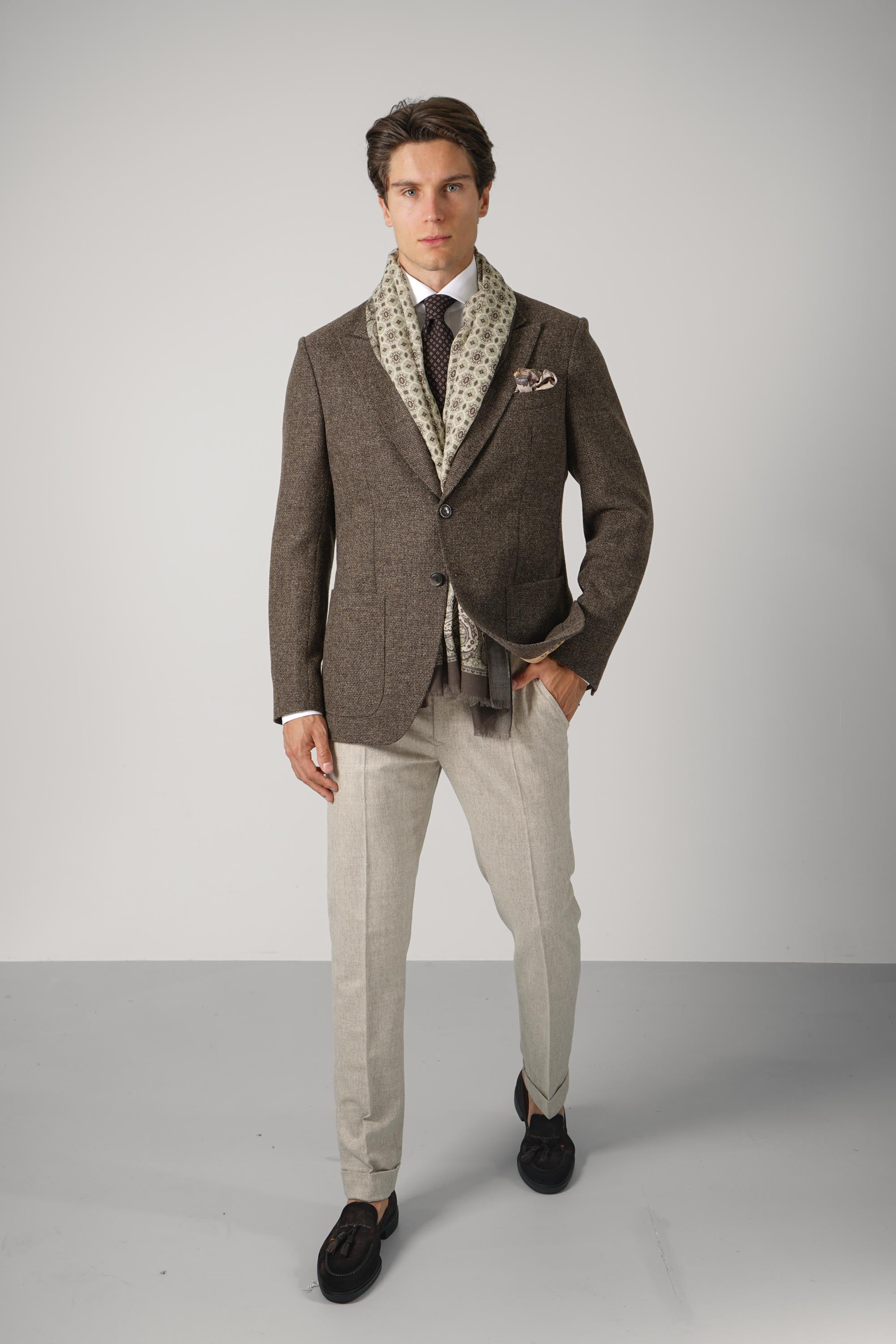 Etro Roma Peak Lapel Sport Jacket – Brown
