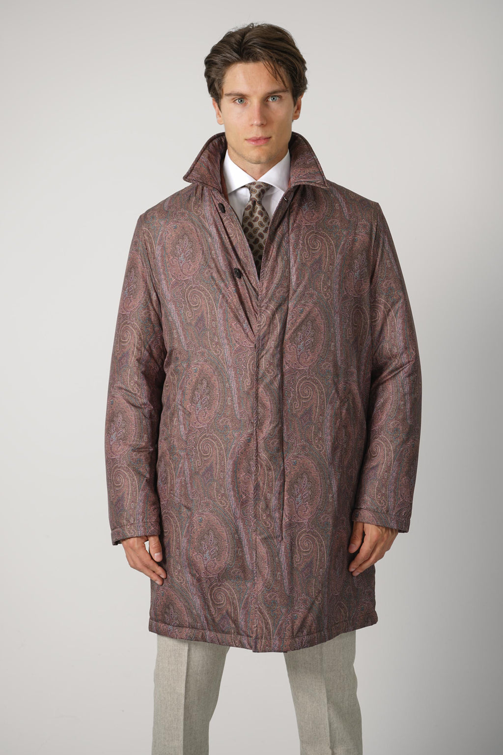 Light Padded Raincoat – Burgundy