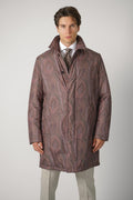 Light Padded Raincoat – Burgundy