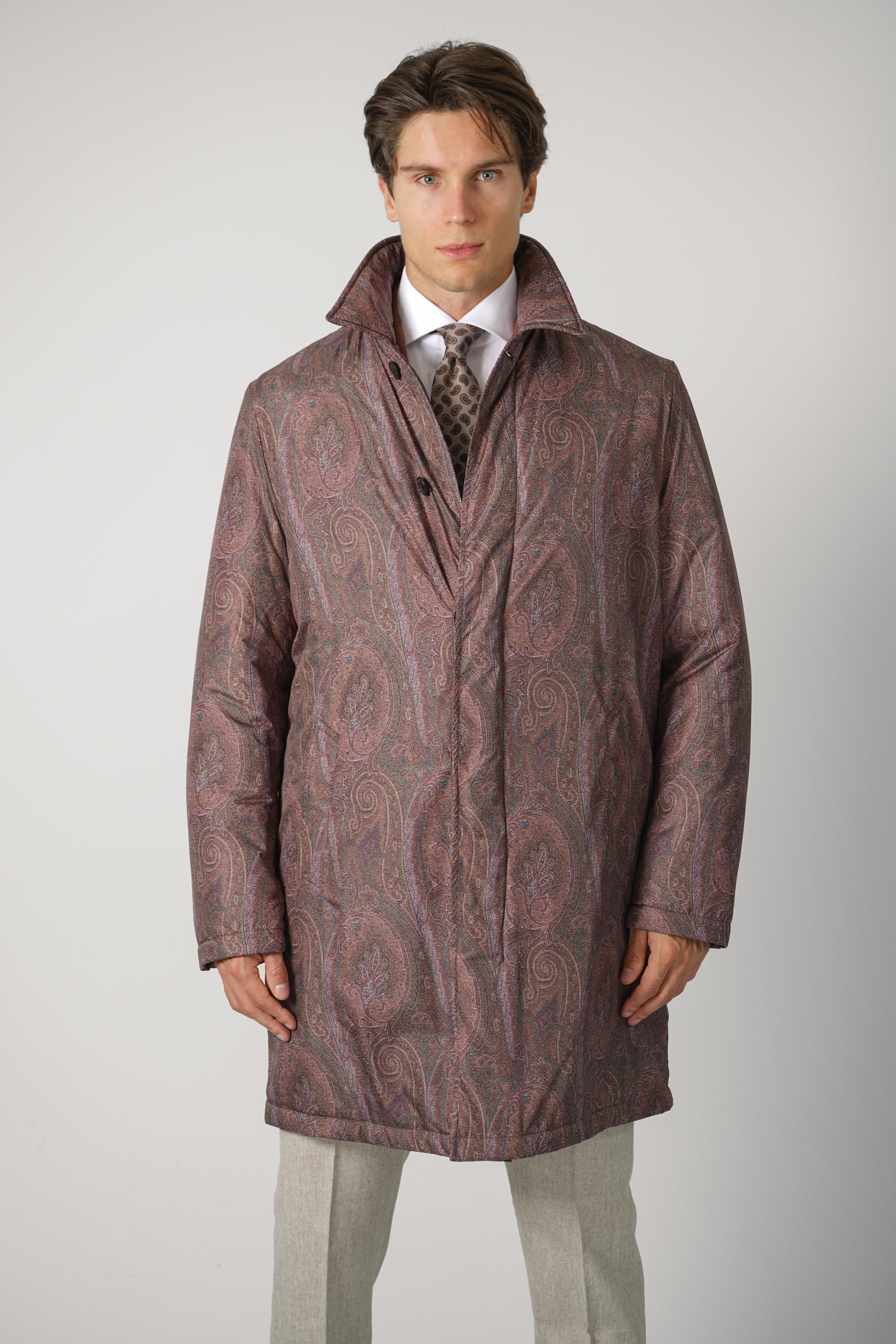 Light Padded Raincoat – Burgundy