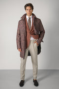 Light Padded Raincoat – Burgundy