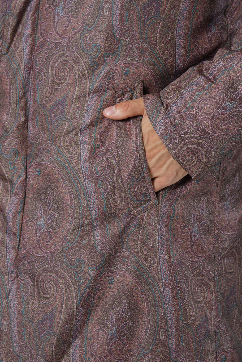 Light Padded Raincoat – Burgundy